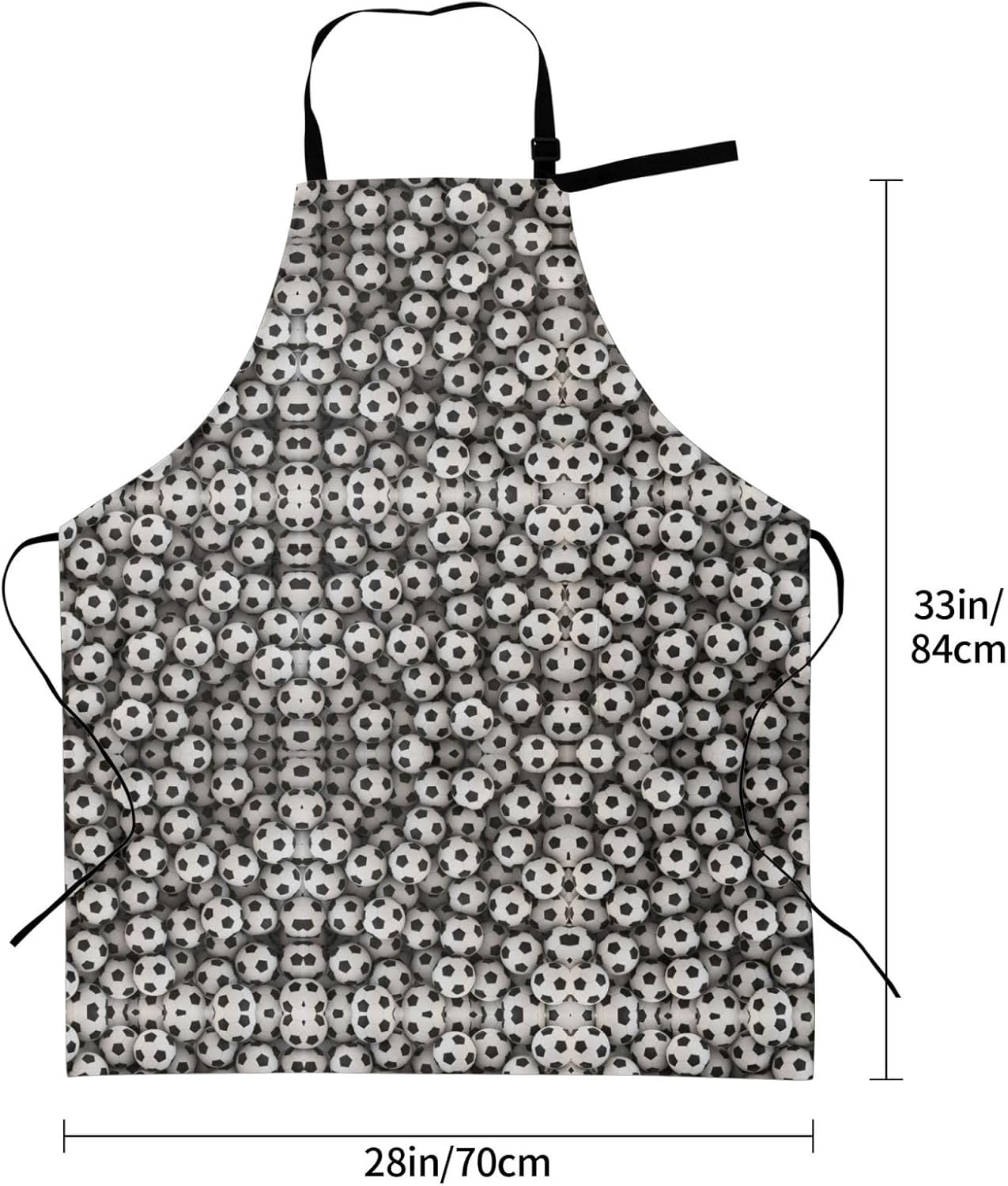 Soccer Sea print Waterproof apron with pocket adjustable cooking apron for adult kitchen bibs to bake