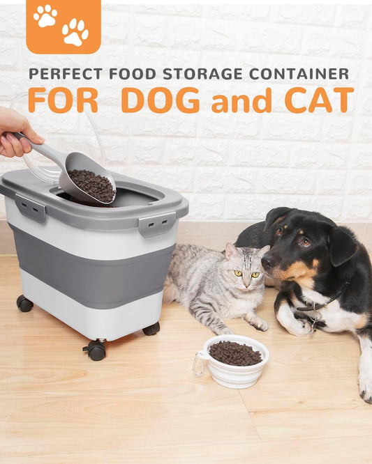 20-23 Lbs Dog Food Storage Container - Collapsible Dog Food Container 