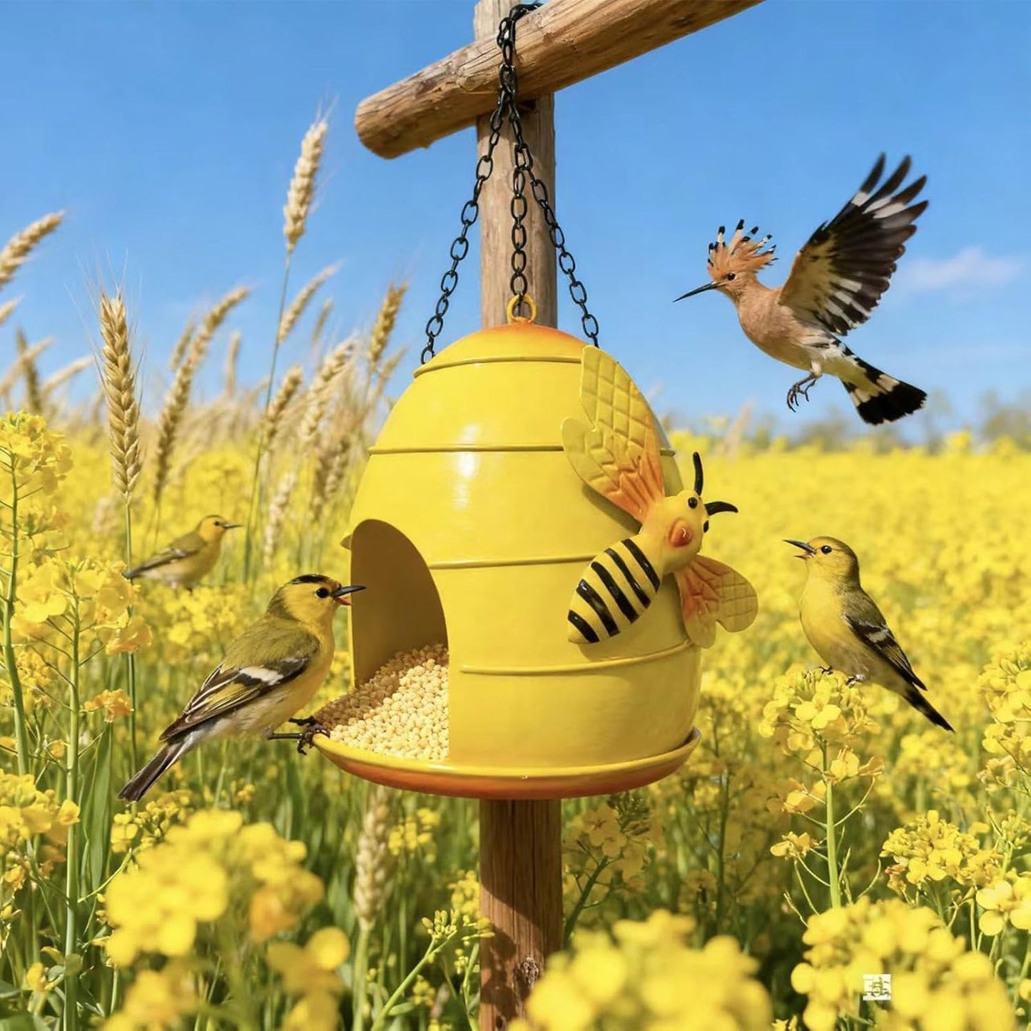Bird Feeder, Weatherproof Outdoor Food Holder, Funny Decorative Bird Feeder, Garden Yard Accessory, Finch and Hummingbird Feeding Station, Balcony and Porch Wildlife Watching, Landscape Garden