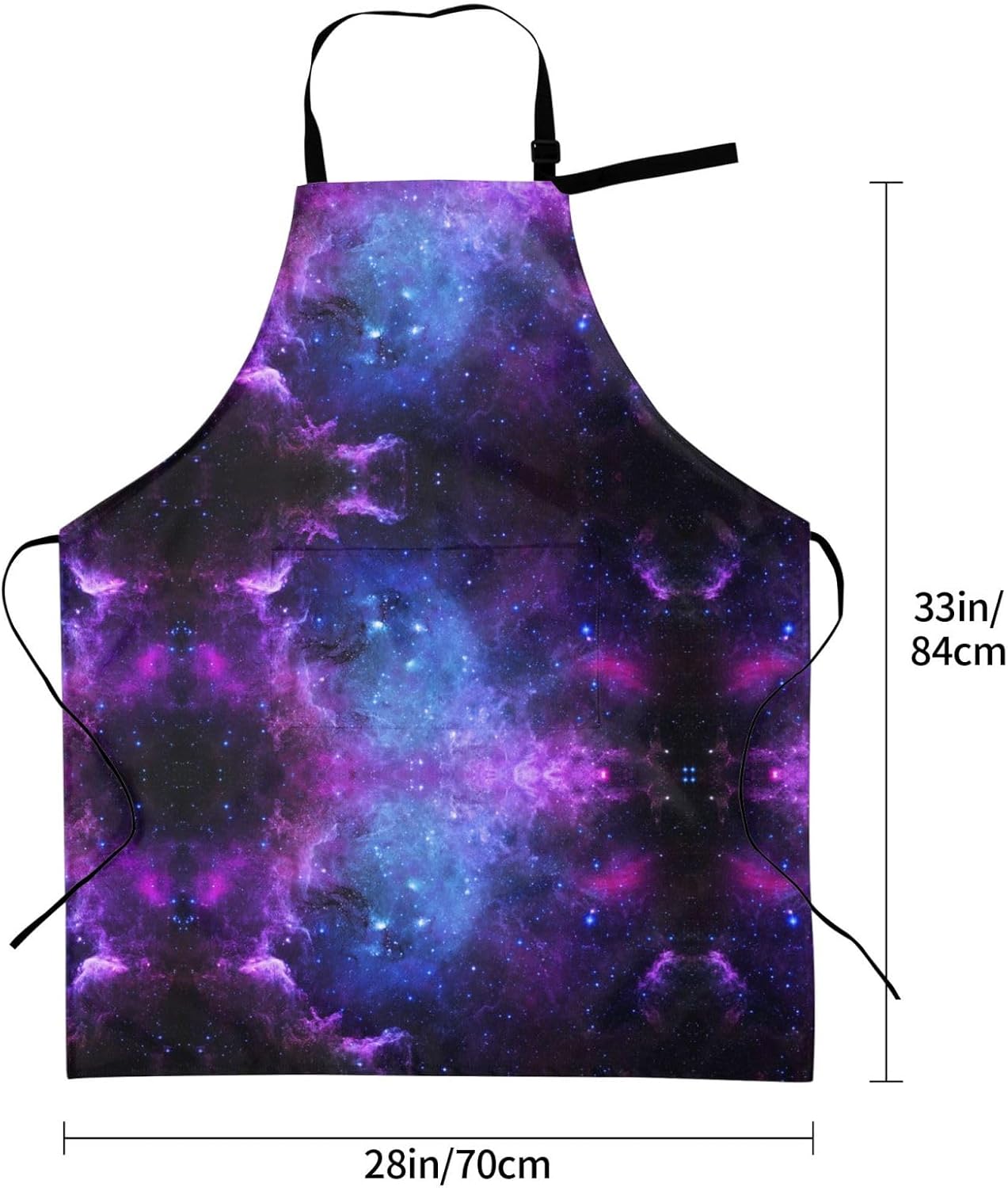 Universe Galaxy Star Space Print 28x33 In Adult Kitchen Apron with Poc