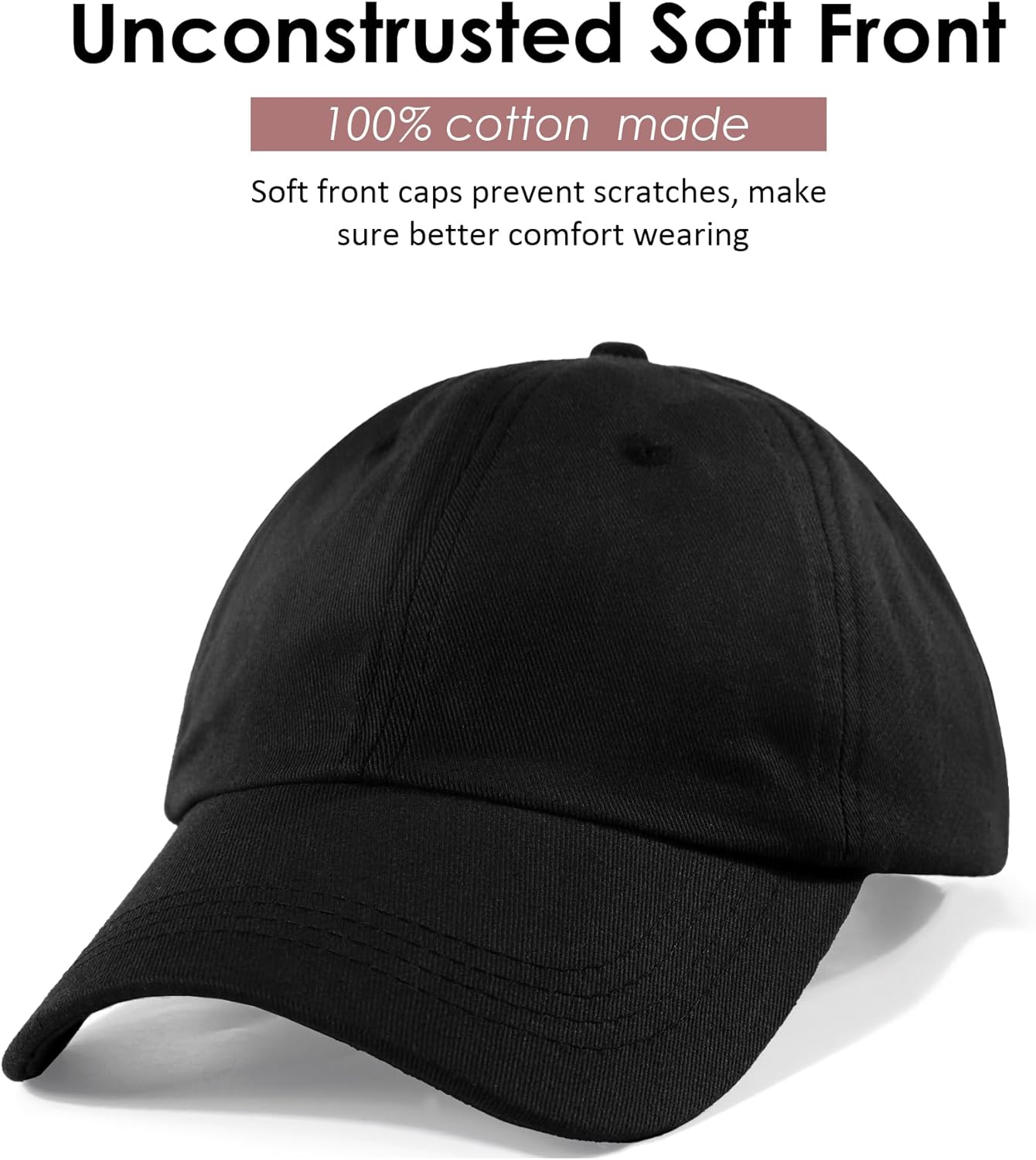 Womens Satin Lined Unstructured Baseball Cap Unisex Silk Lining Washed
