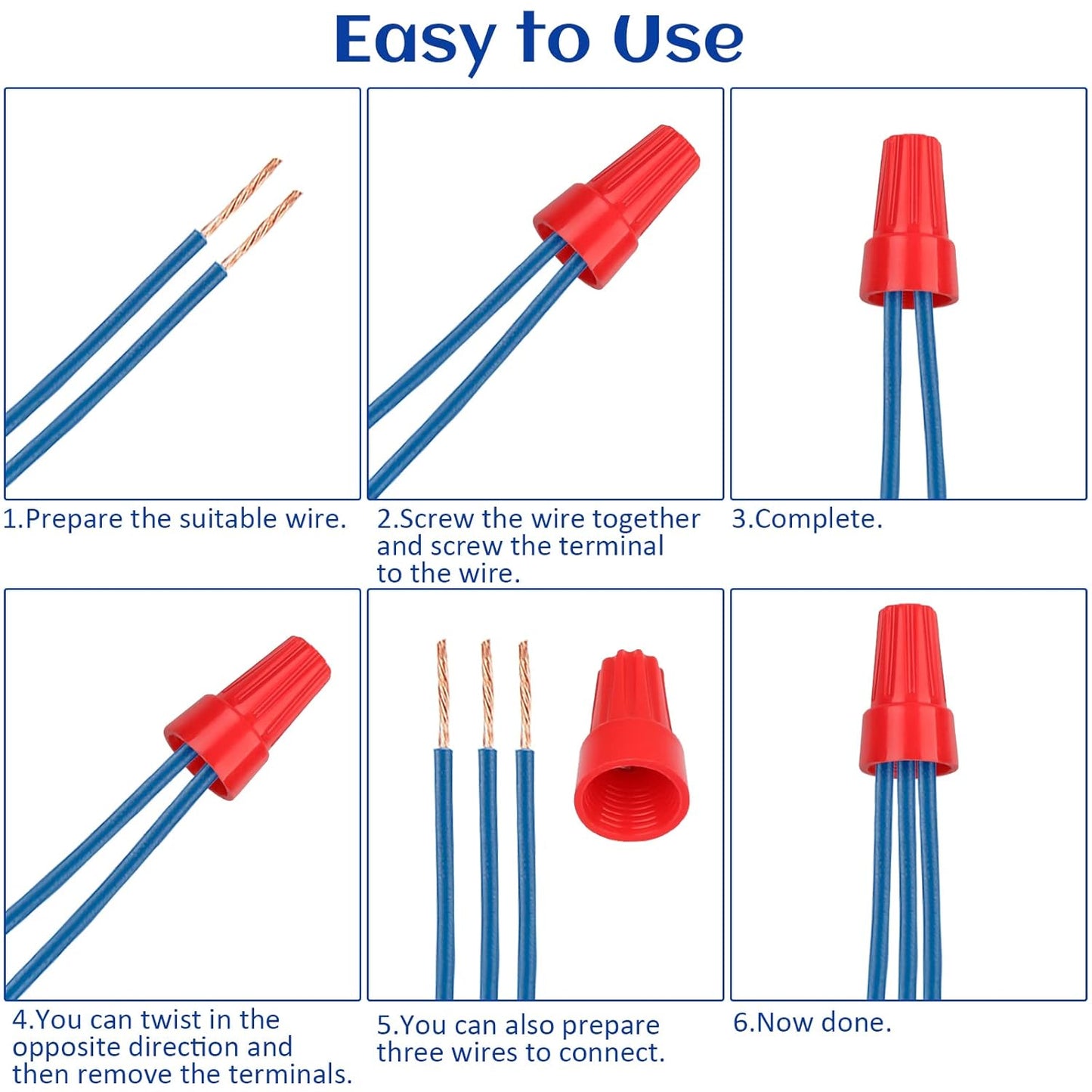 180 PCS Wire Connectors, Insulating Insert Twist Electrical Wire Conne