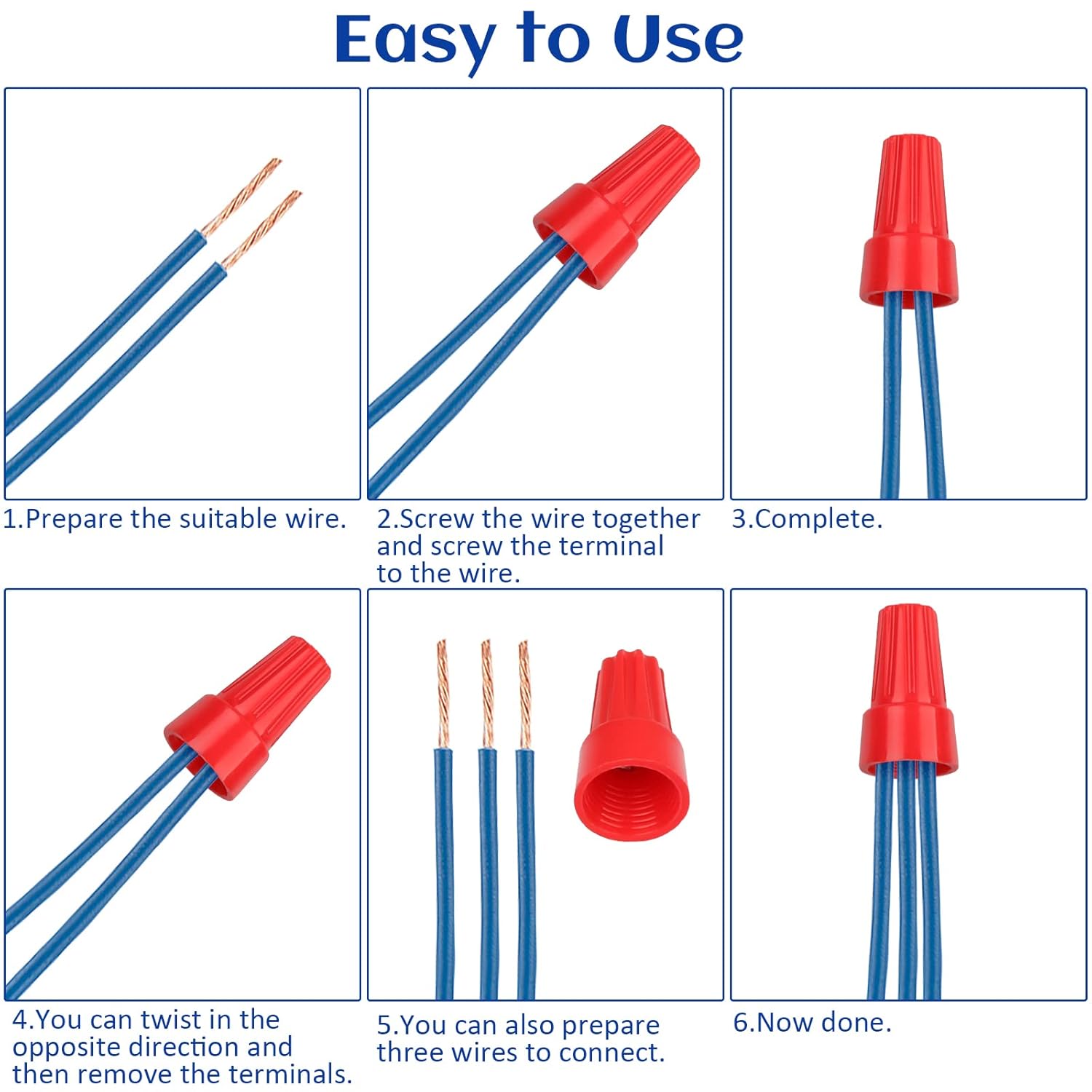 180 PCS Wire Connectors, Insulating Insert Twist Electrical Wire Conne