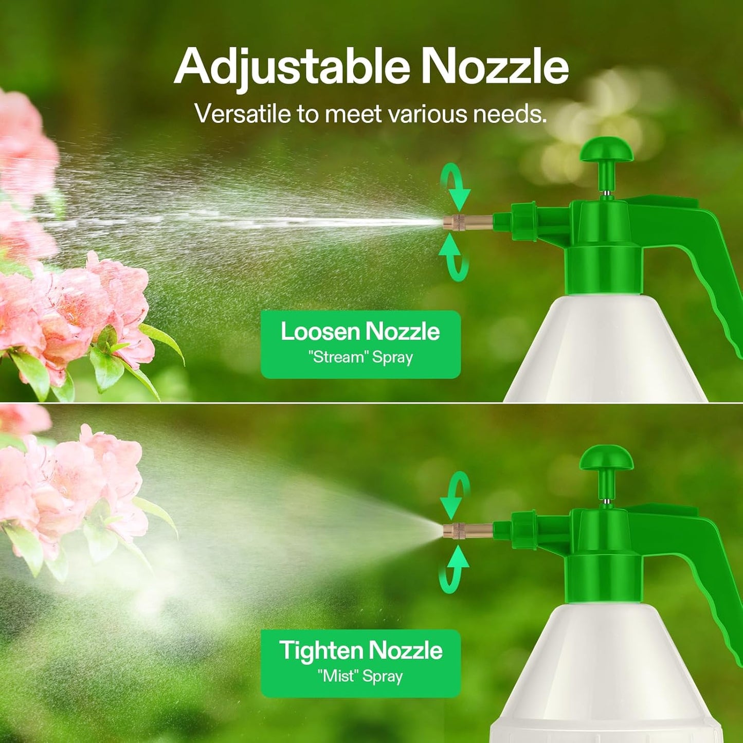 VIVOSUN 50oz Pump Sprayer, Handheld Garden Water Sprayer Bottle with A