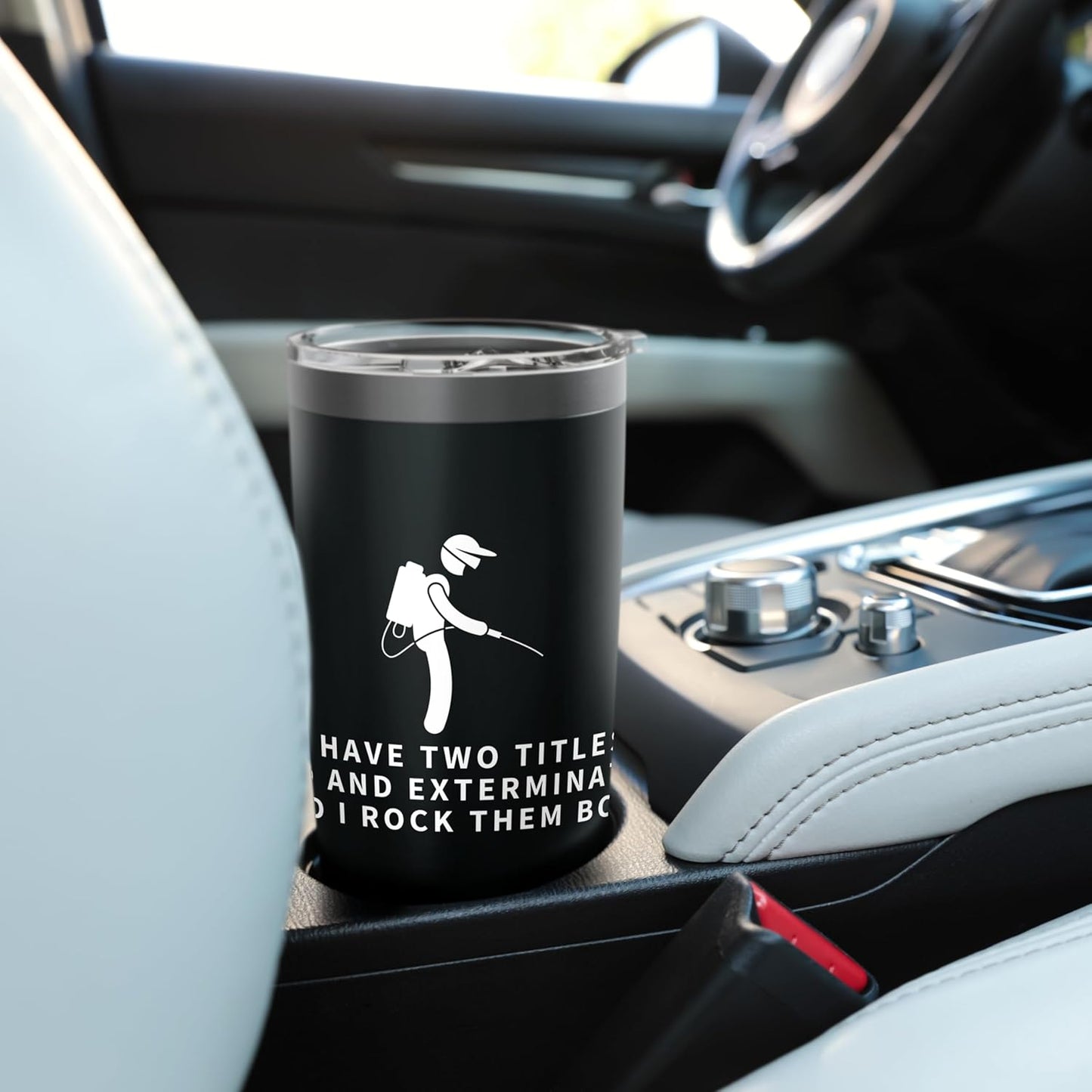 Exterminator And Dad Proud Funny Men Pest Control Stainless Steel Insulated Tumbler