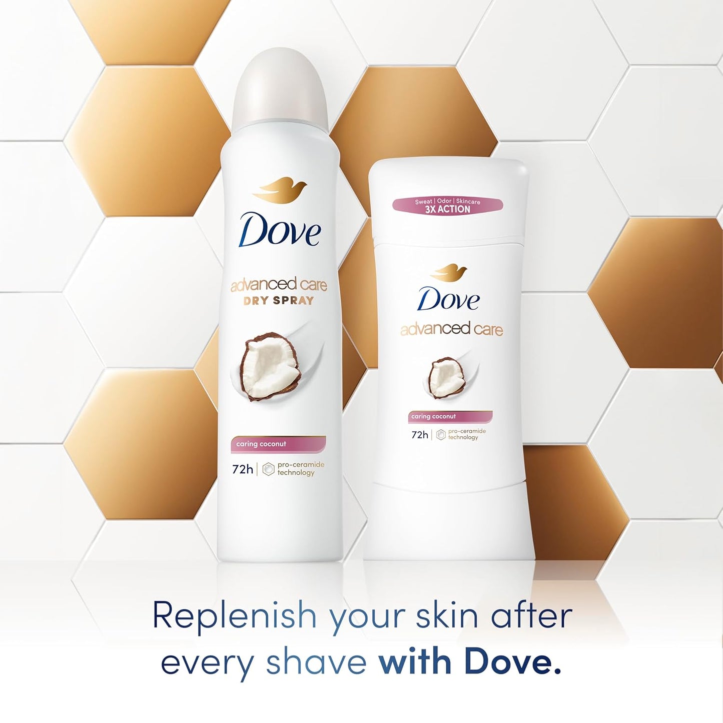 Dove Advanced Care Antiperspirant Caring Coconut, 2 Count Deodorant St