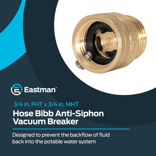 Eastman 3/4 Inch FHT x 3/4 Inch MHT Hose Bibb Anti Siphon Vacuum Break