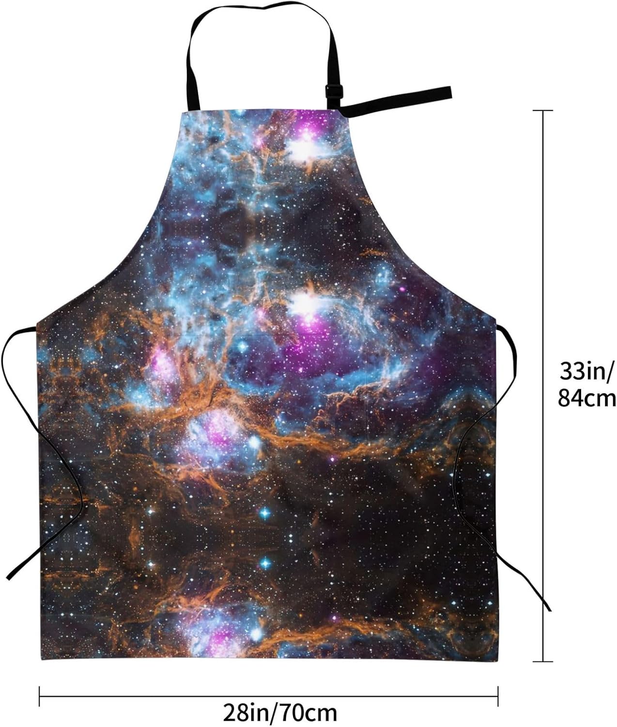 Universe Galaxy Space print Waterproof apron with pocket adjustable cooking apron for adult kitchen bibs to bake
