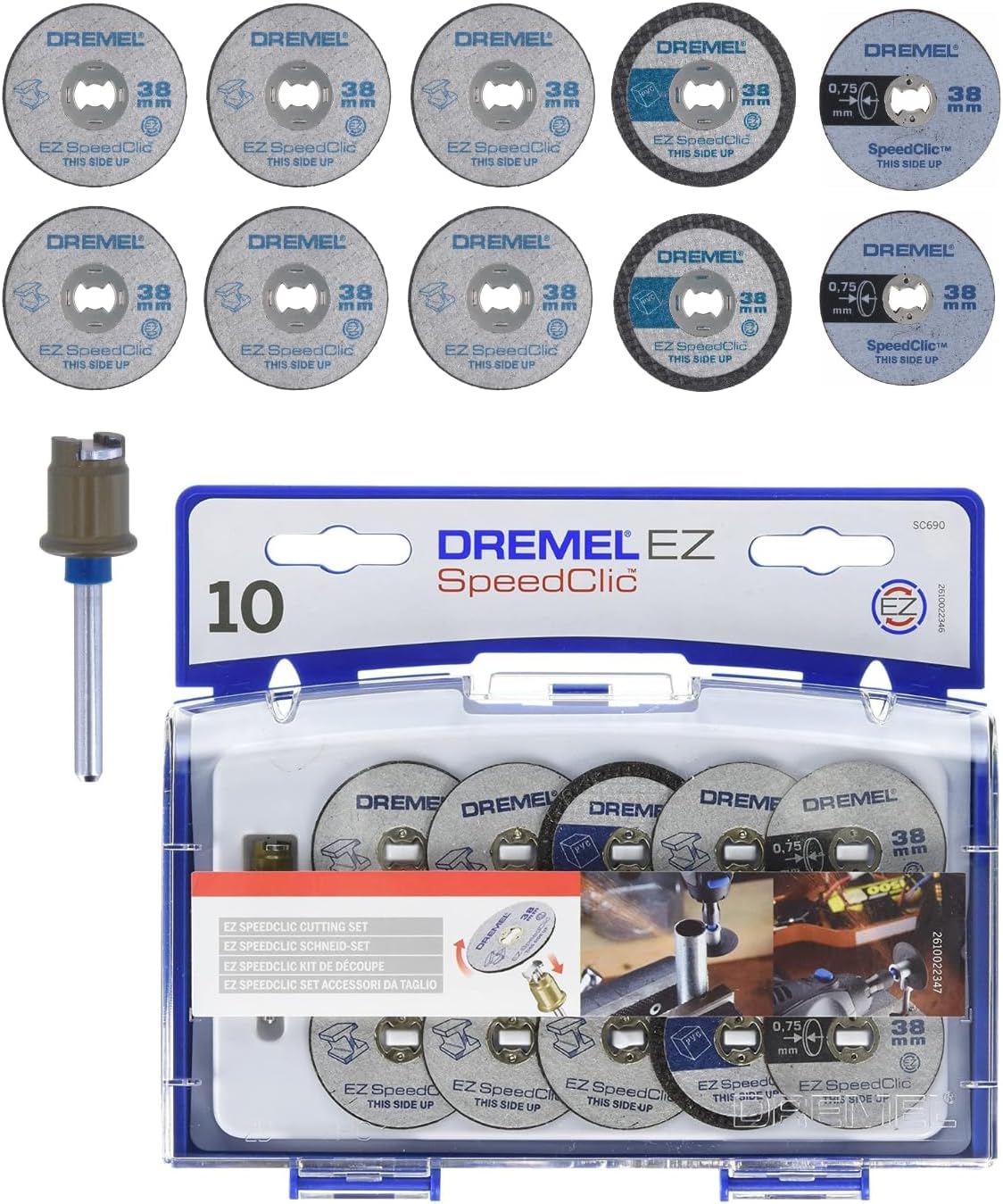 Dremel 690 EZ SpeedClic Cutting Wheels Accessory Kit with 10 Rotary To