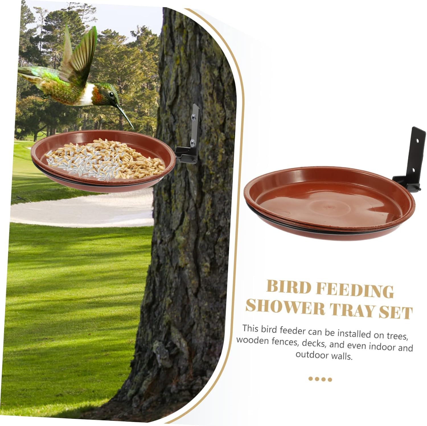 Milisten 1set Hanging Bird Bath Tray Bird Feeder with Heavy Duty for F