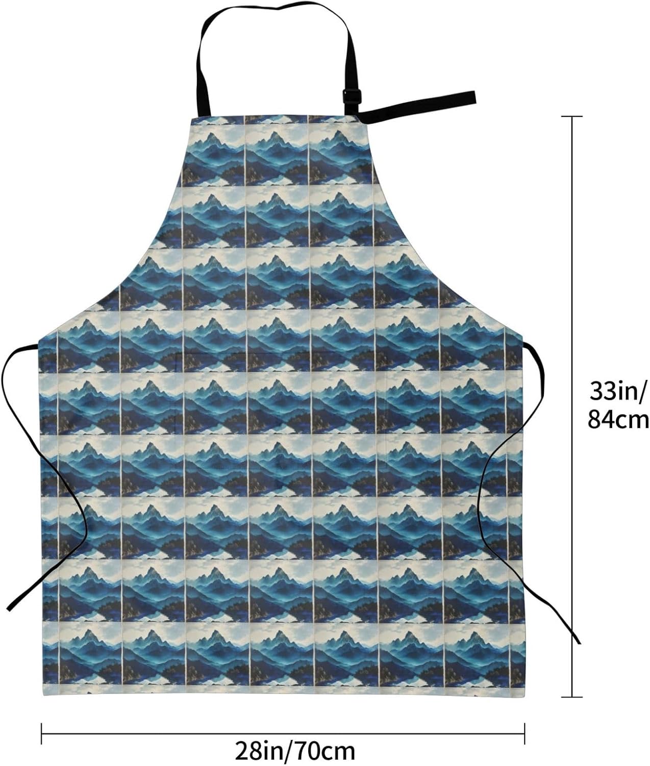 YANYU Rocky mountain Print 28x33 In Kitchen Apron Stylish Chef Apron w