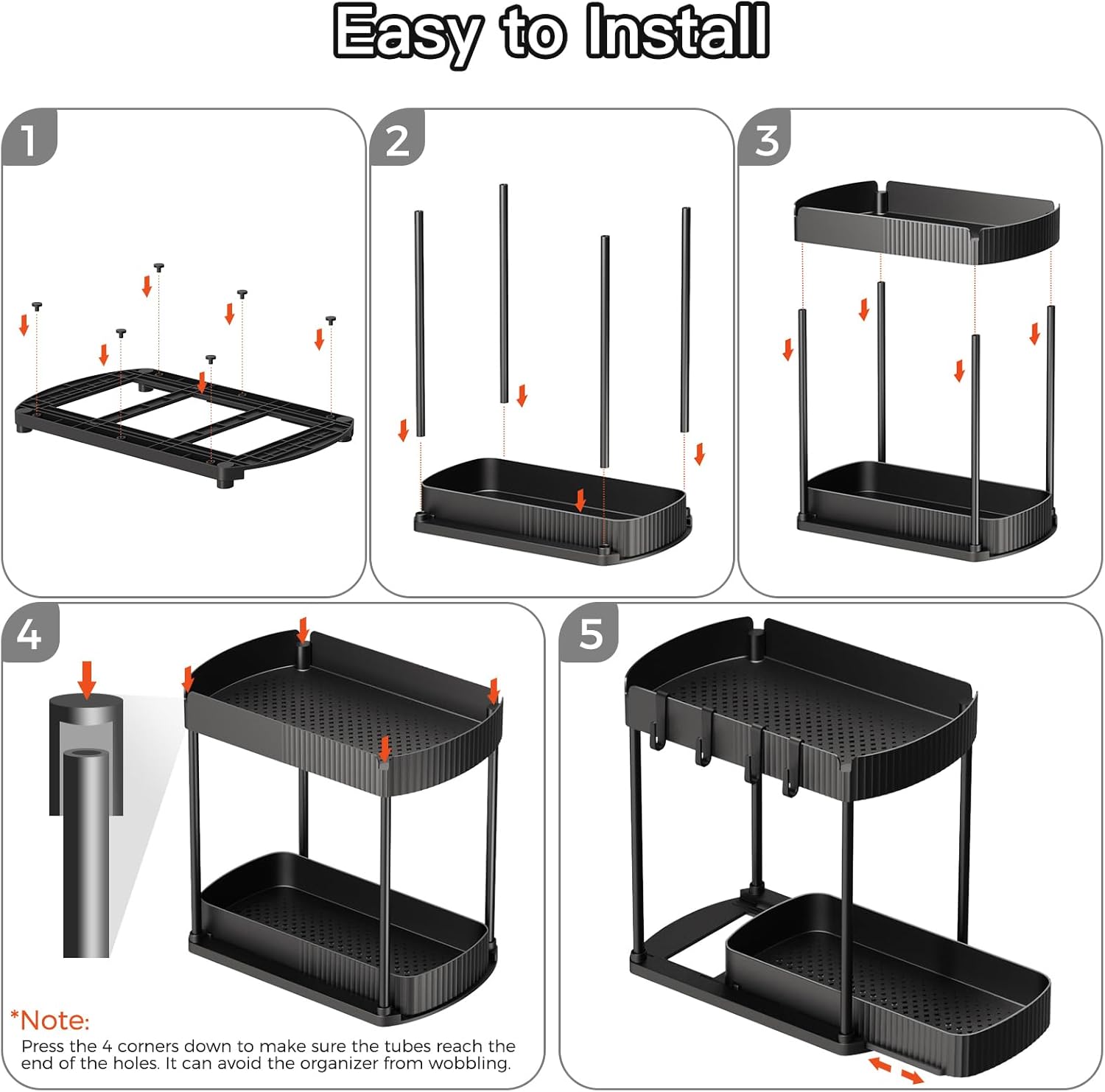 Multi-Purpose Pull-Out Storage Organizers, Under Sink/Cabinet Organize