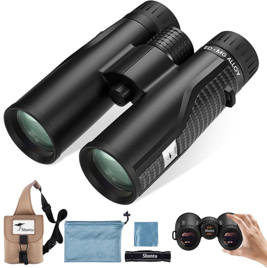 Premium ED Binoculars 10x42 for Adults - High Power HD Waterproof Binoculars for Bird Watching, Hunting & Travel