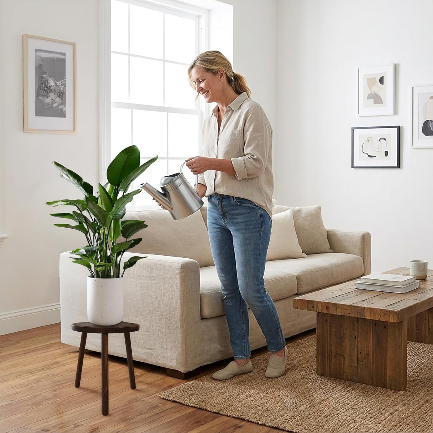 3-Pack Wood Plant Stands Indoor, Single Plant Stand for 6-12 Inch Pots