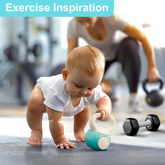 iPlay, iLearn Baby First Gym Rattle Set, Infant Dumbbell Weights Teeth