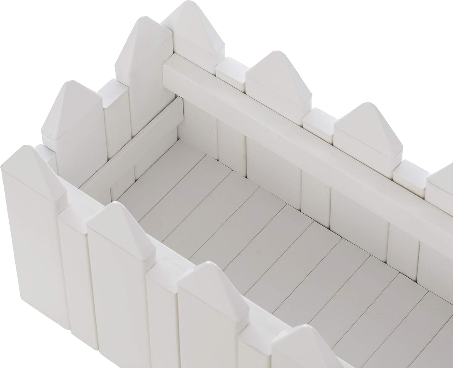 Gardenised Vinyl Planter Box Garden Bed Flower Pot, White (QI004006A.L)