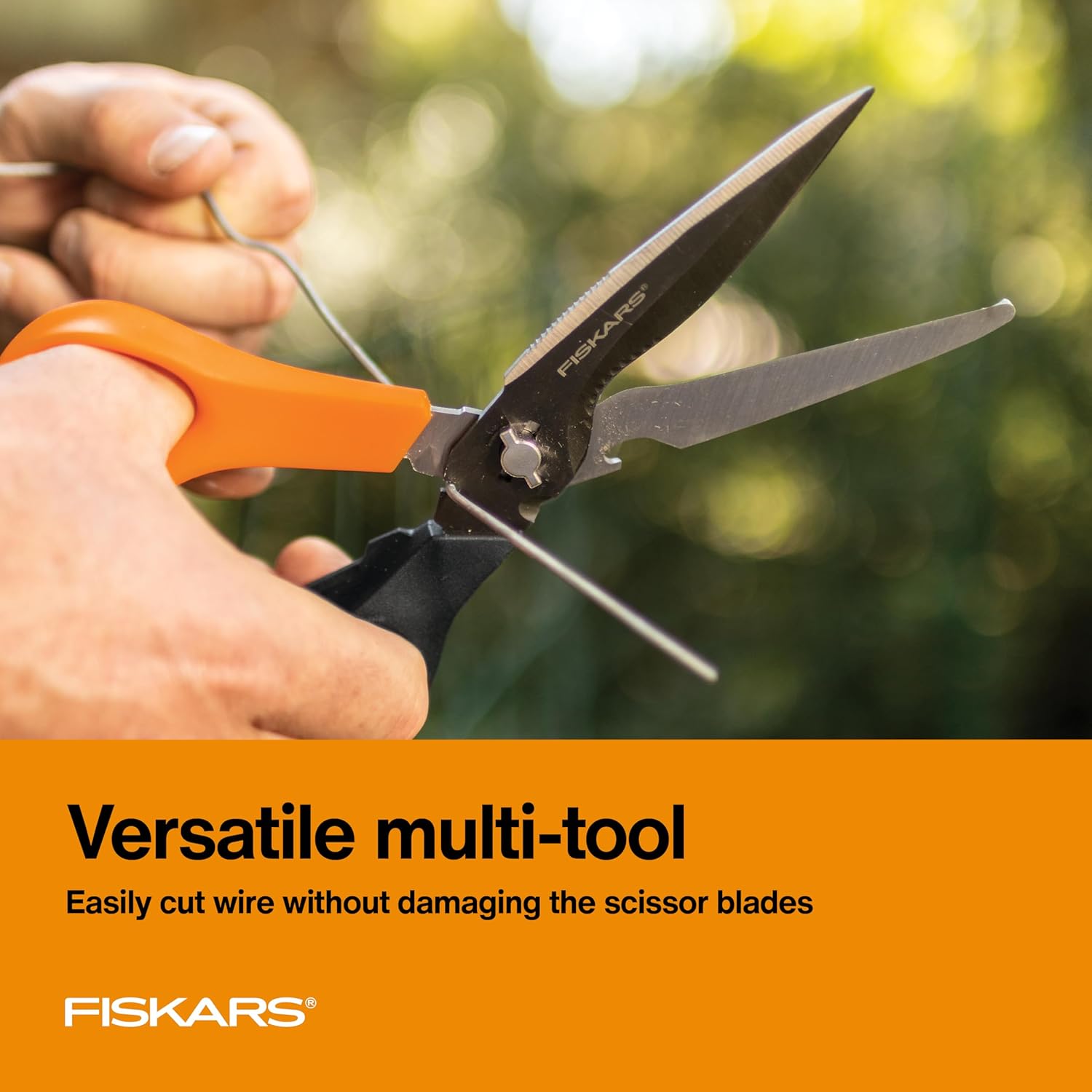 Fiskars Garden Scissors, 7-in-1 Garden Shears Multi-Tool with Sheath, 