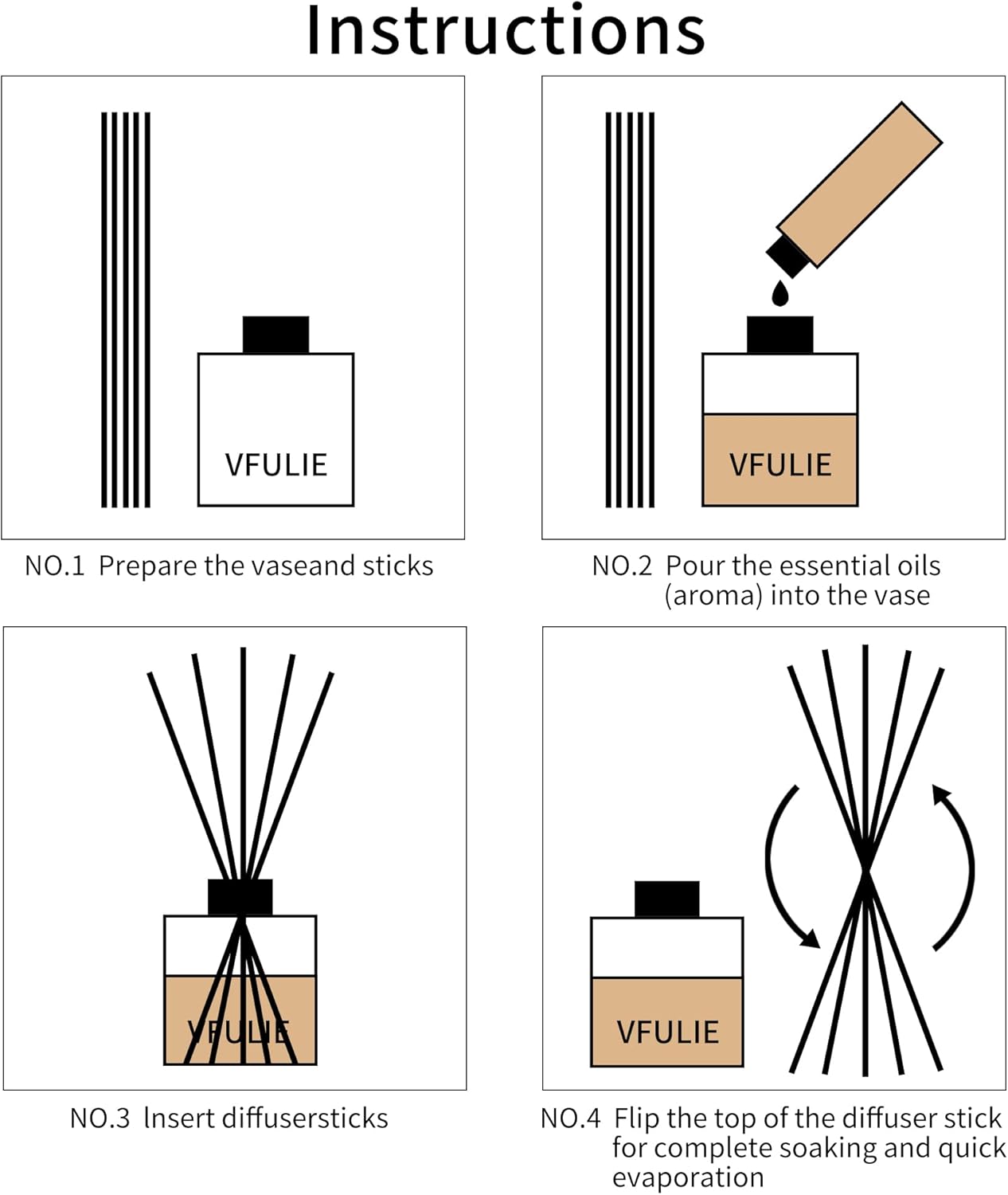 VFULIE 100PCS Reed Diffuser Sticks, 10 Inch Natural Rattan Wood Sticks Essential Oil Aroma Diffuser Sticks Refill Replacement for Aroma Fragrance ((Primary Color))