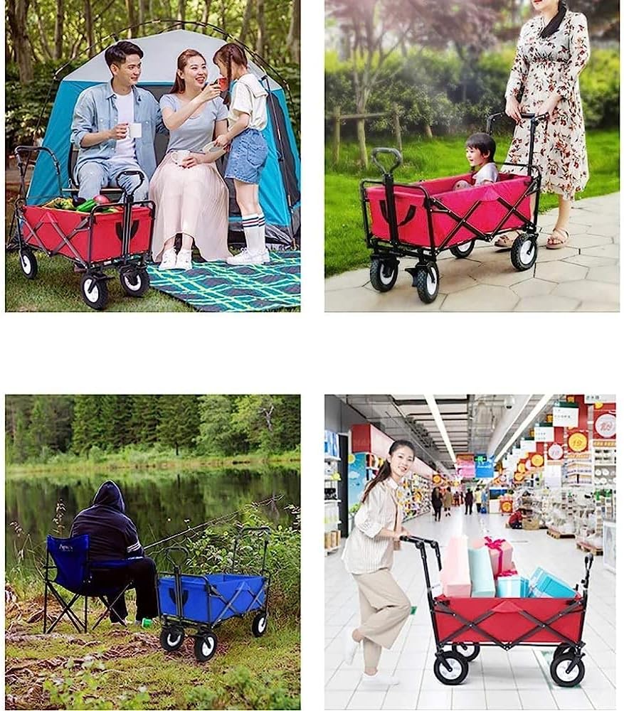 Handcart, Household Folding Garden Trolley Cart Heavy Duty Wagon Multi