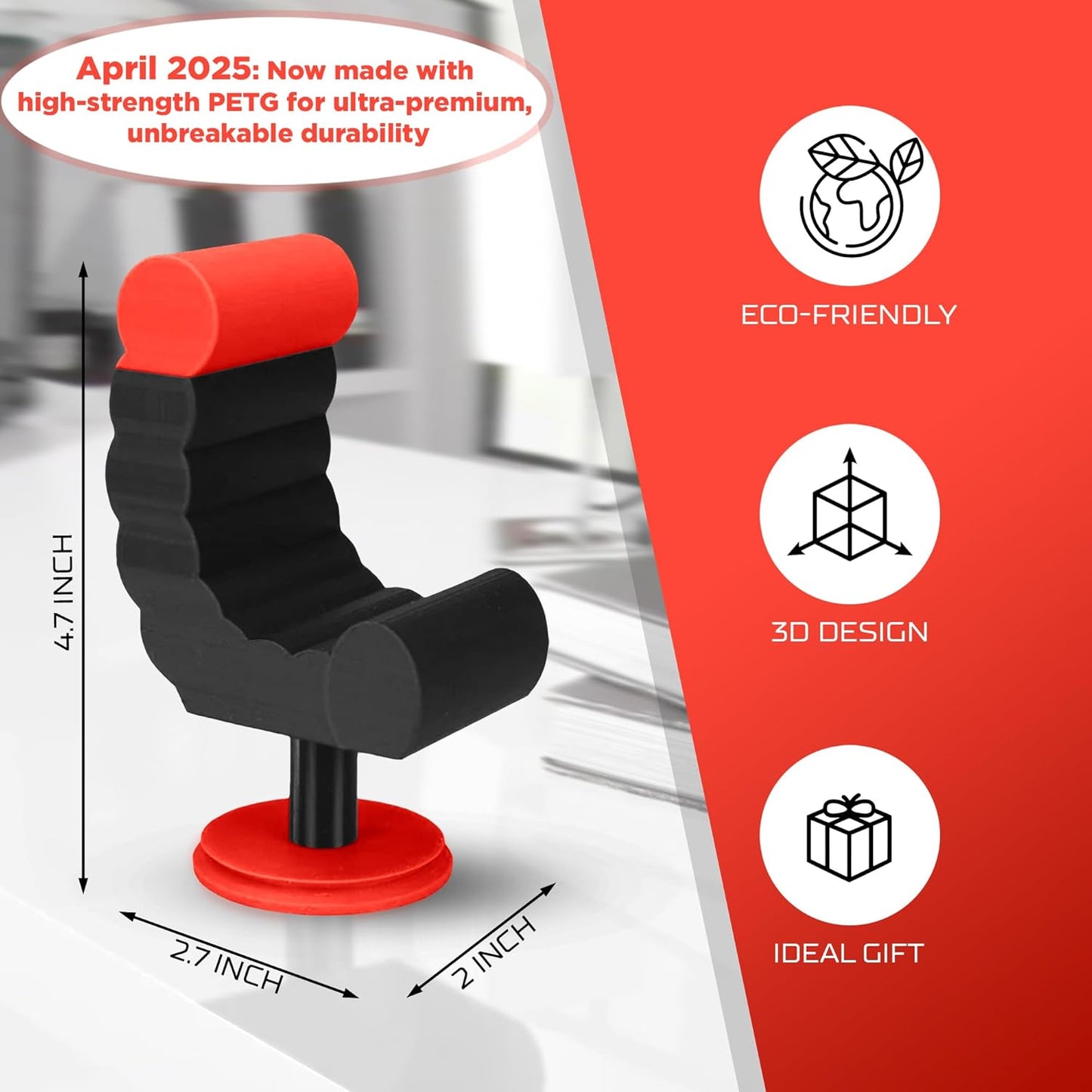 VELENTI Gamer Chair Phone Stand - Phone Holder for Smartphones, Kindle