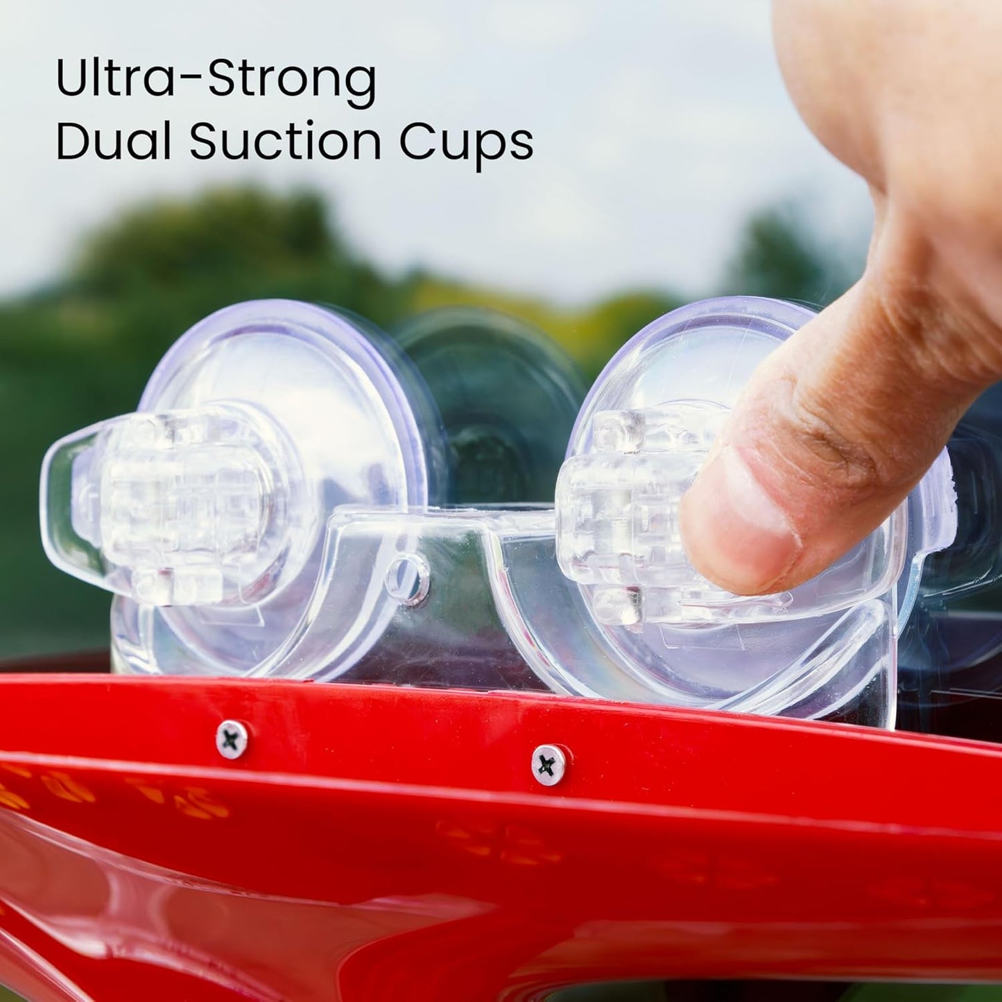 Roamwild Window Hummingbird Feeder with Suction Cups Bee Proof & Ant Proof Hummingbird Feeder for Outdoors Built in UV Shade Keeps Nectar Fresh Ultra-Strong Dual Suction Cup Window Mount – Purple