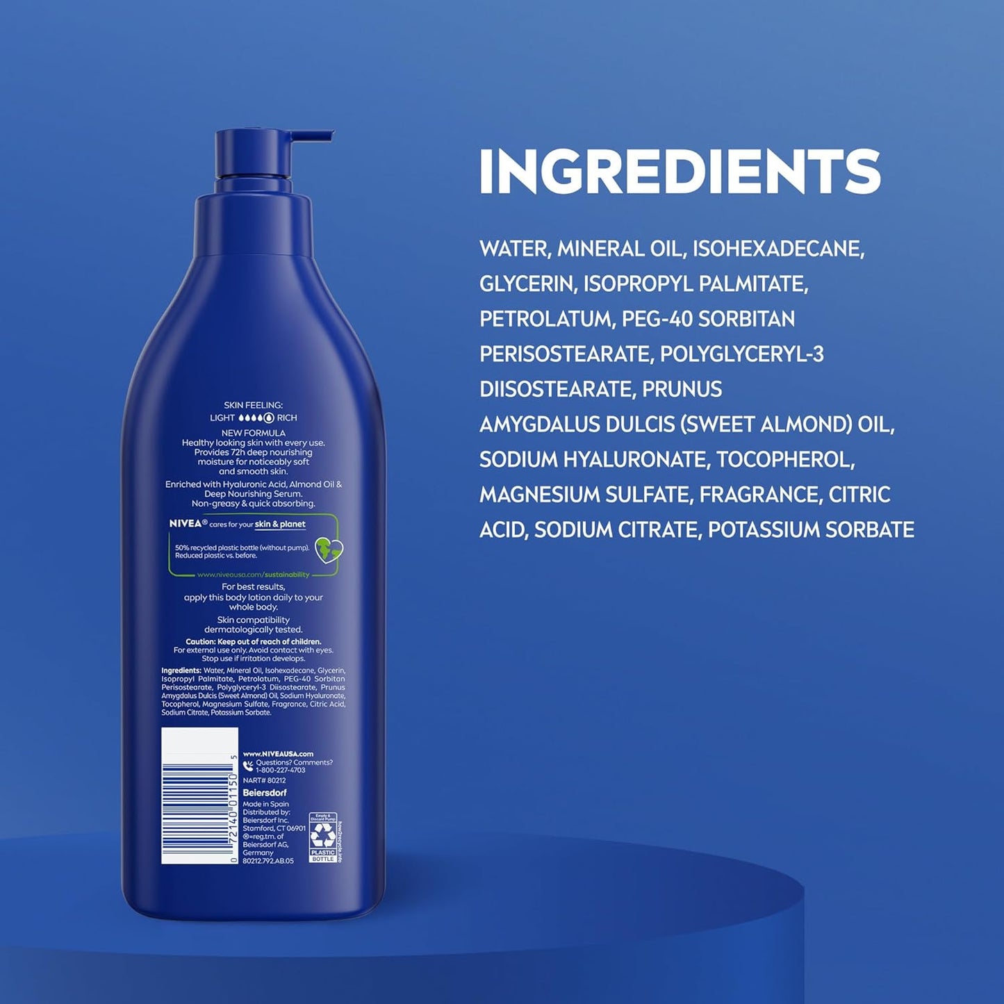 NIVEA Essentially Enriched Body Lotion for Very Dry Skin with Hyaluron