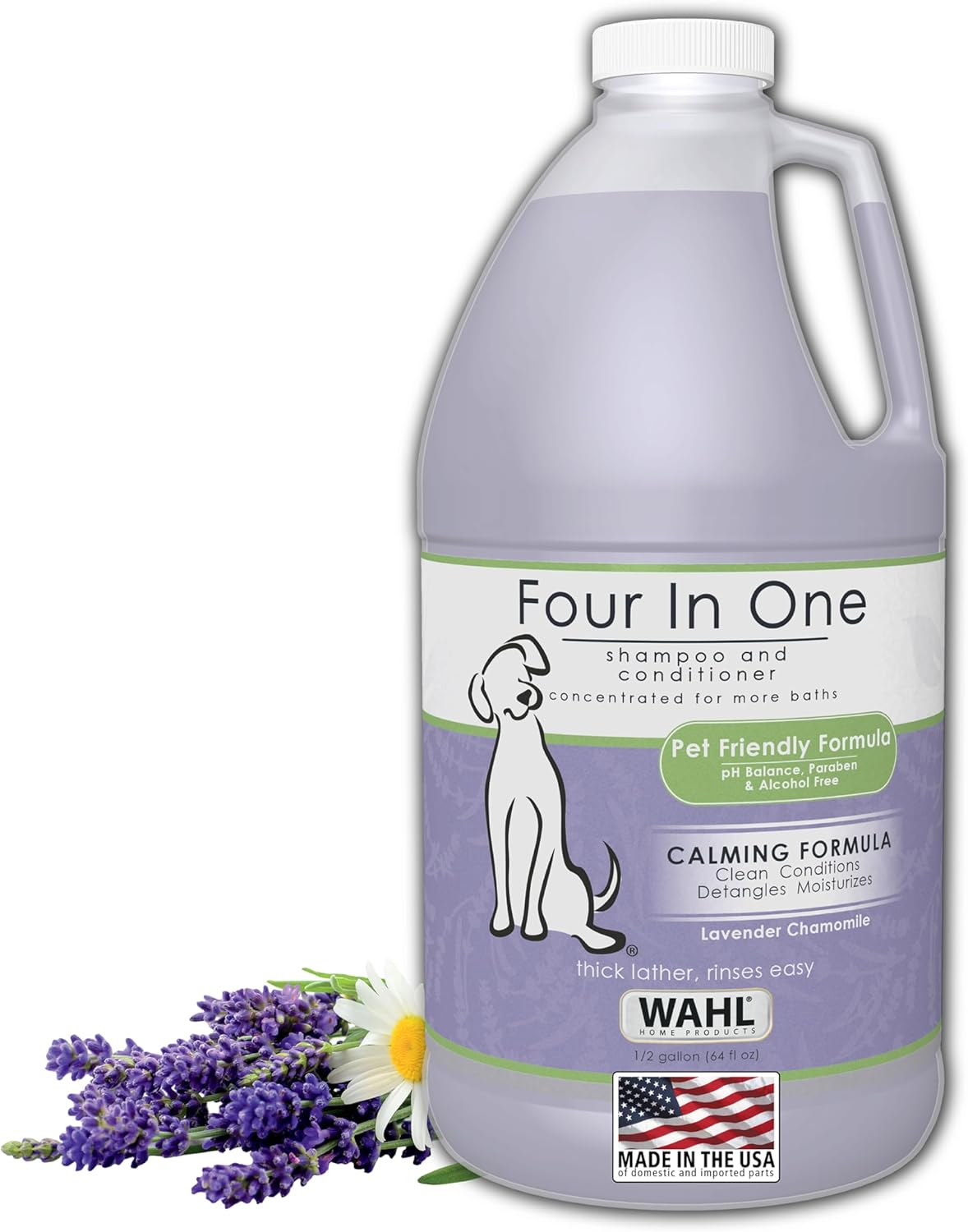Wahl USA 4-in-1 Calming Pet Shampoo for Dogs with a Lavender Chamomile