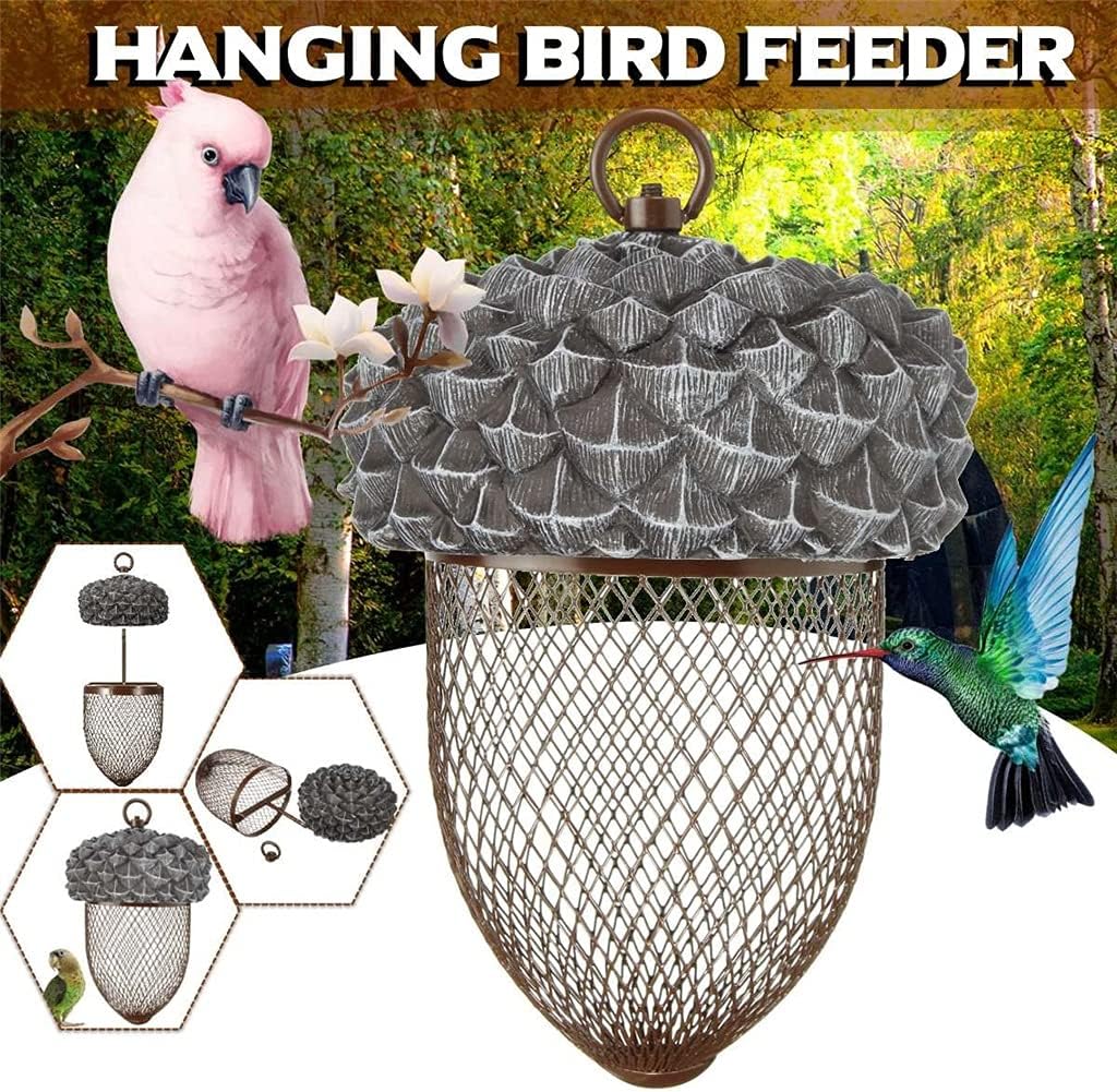 All Seasons Universal Bird Feeder Mesh Feeding Nut-Shaped Outdoor Hanging Food Dispenser Park Garden Pet Bird Supplies