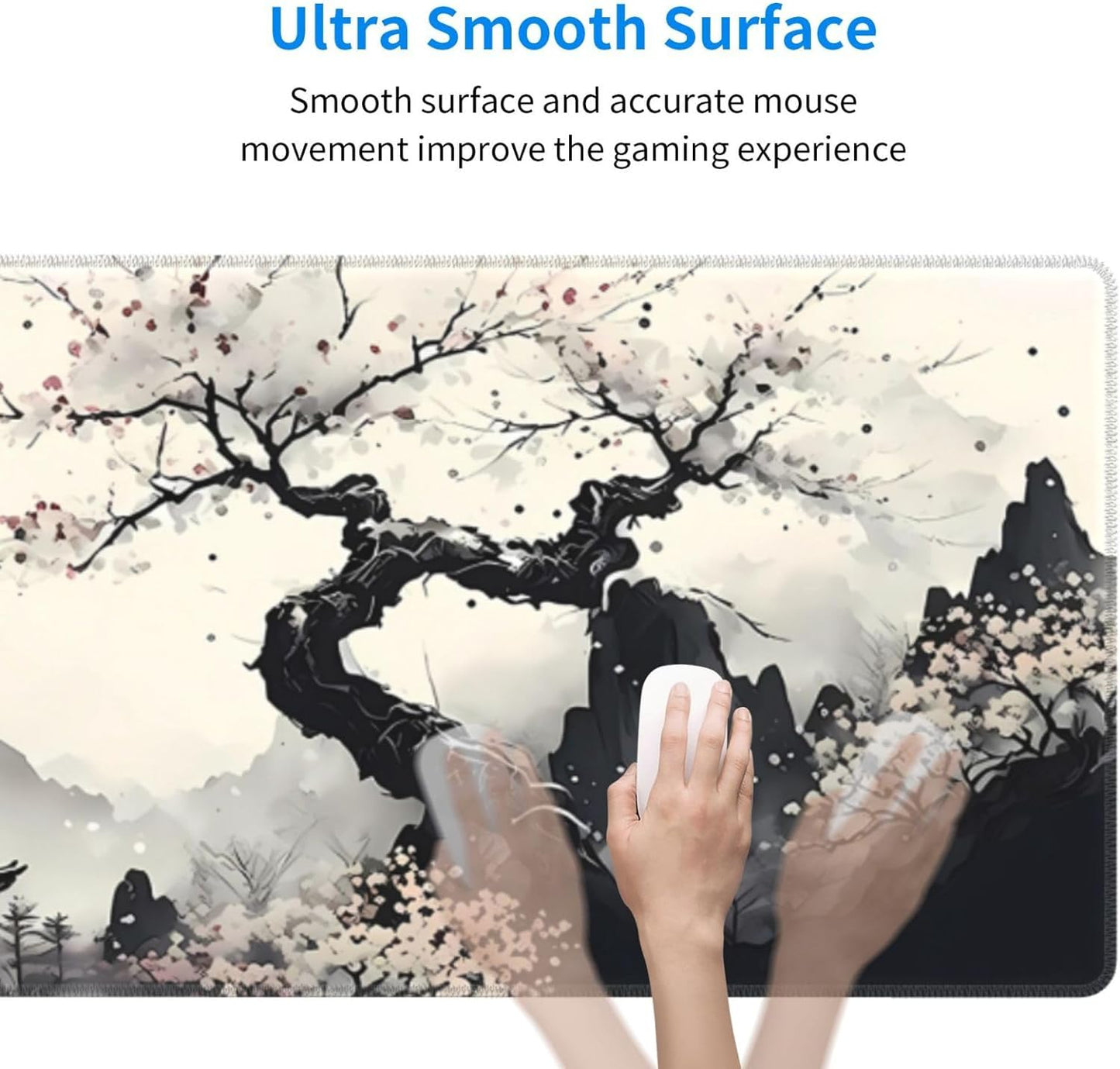 Japanese Mouse Pad, Large Japanese Desk Mat, XL Anime Gaming Keyboard 