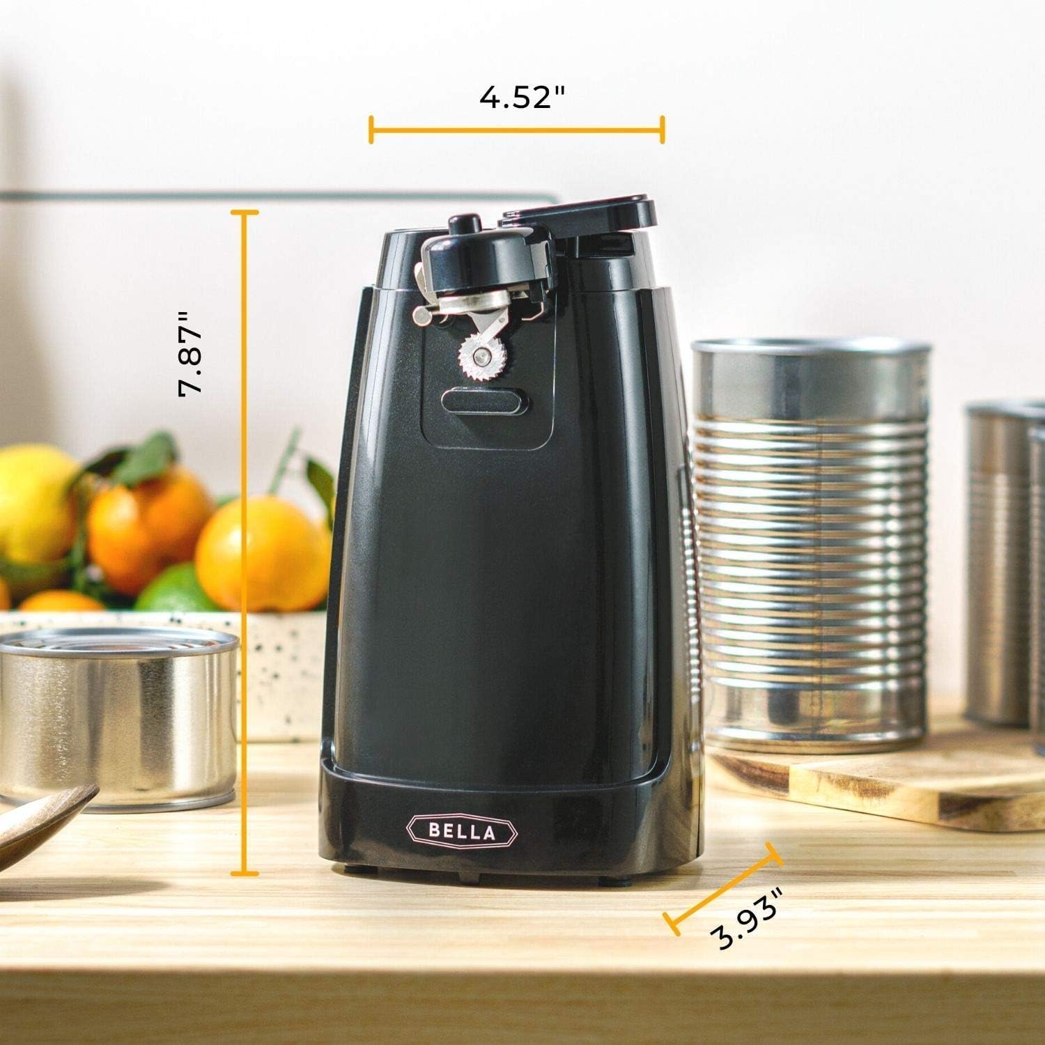 bella Electric Can Opener and Knife Sharpener, Removable Cutting Lever