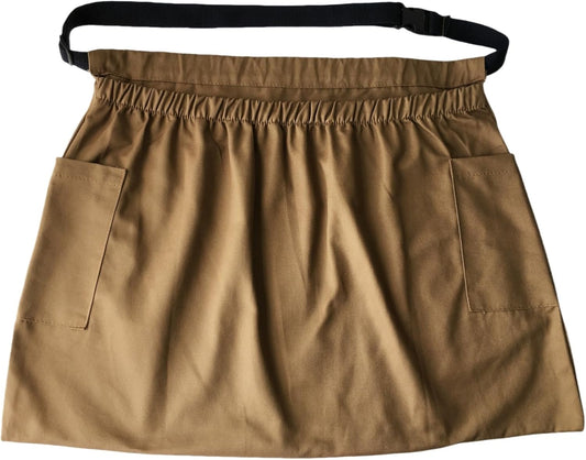 Gardening Apron Harvest Apron with Pockets, Brown Garden Apron, Adjustable Waist Belt (LA028)