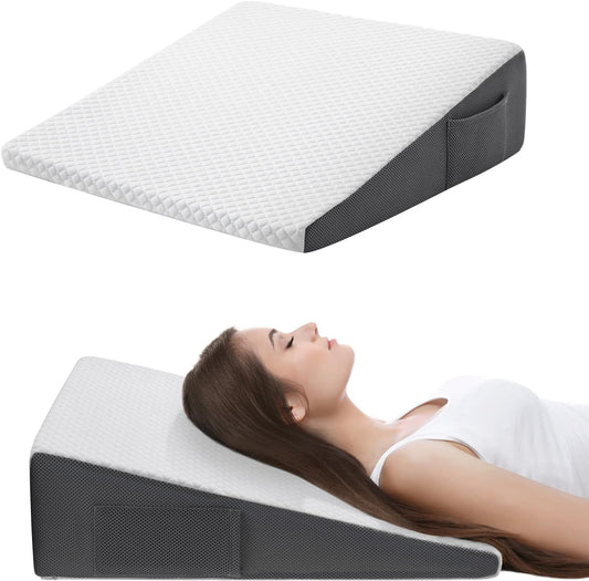 Cozymaker 7.5" Bed Wedge Pillow for Sleeping After Surgery, Back Suppo