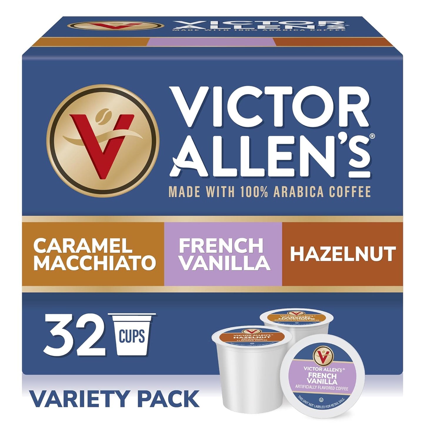 Victor Allen's Coffee Variety Pack (French Vanilla Flavored, Caramel M