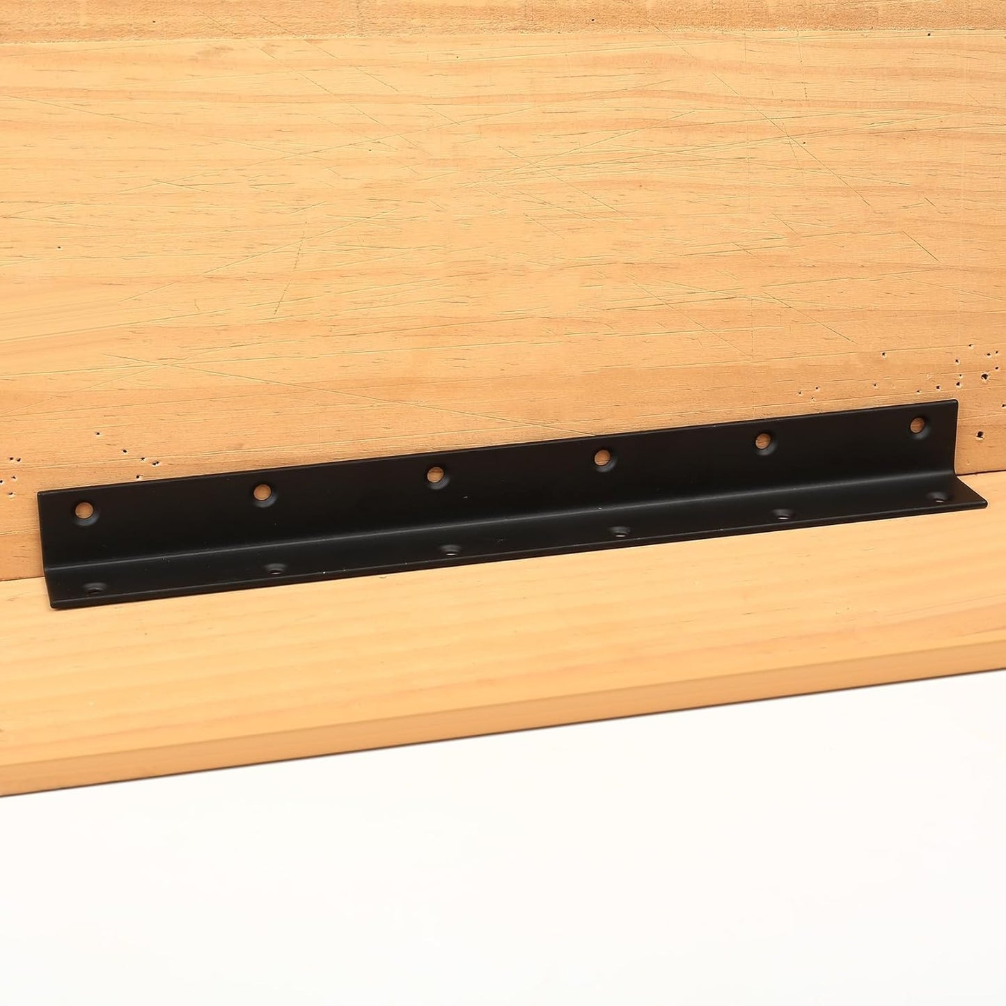 Raised Garden Bed Corner Brackets, 4pcs L Bracket, 90 Degree Angle Brackets, Black Metal Bed Corner Bracket Connectors for Furniture, Wood Frame, Shelf, Cabinet (275x25x25mm)