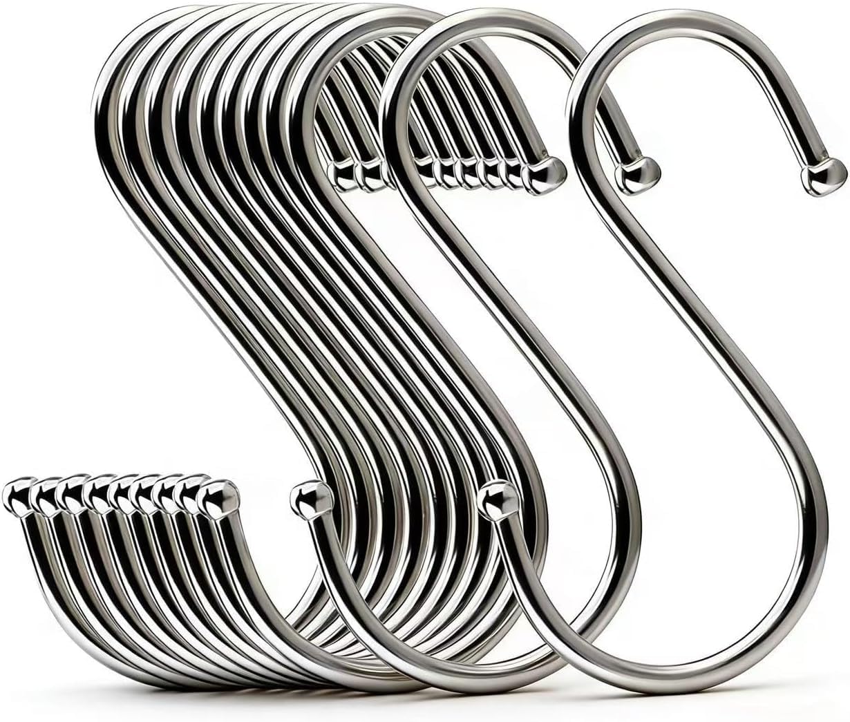 22 Pack 4.7 Inches Extra Large S Shape Hooks Heavy-Duty Metal Hanging 