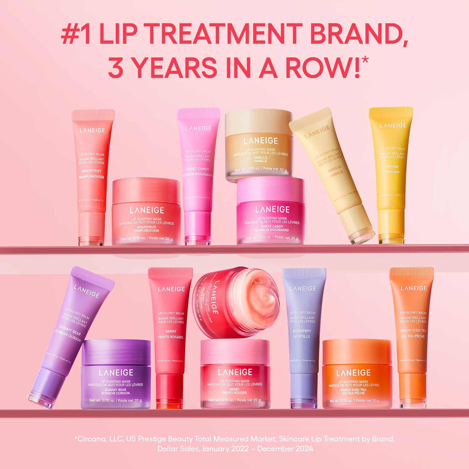 LANEIGE Lip Glowy Balm: Sheer Tinted Lip Moisturizer with Shea Butter,