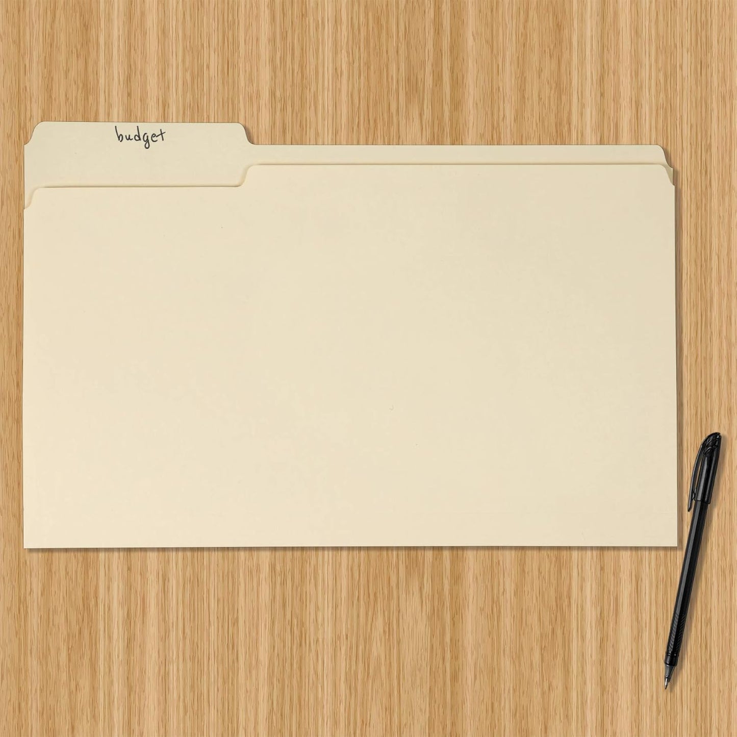 Amazon Basics Sturdy Manila File Folders, 1/3 Tabs in Assorted Positio