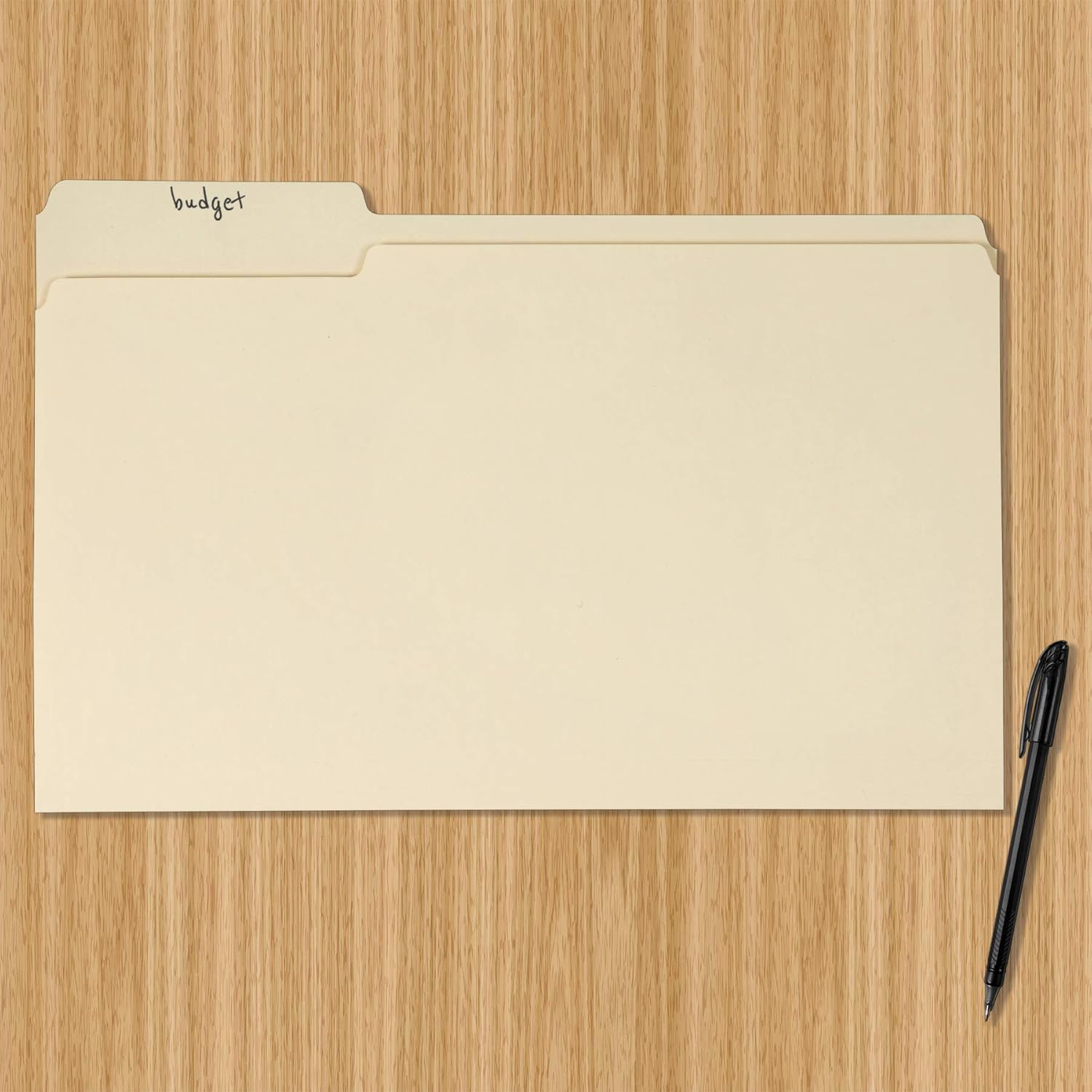 Amazon Basics Sturdy Manila File Folders, 1/3 Tabs in Assorted Positio