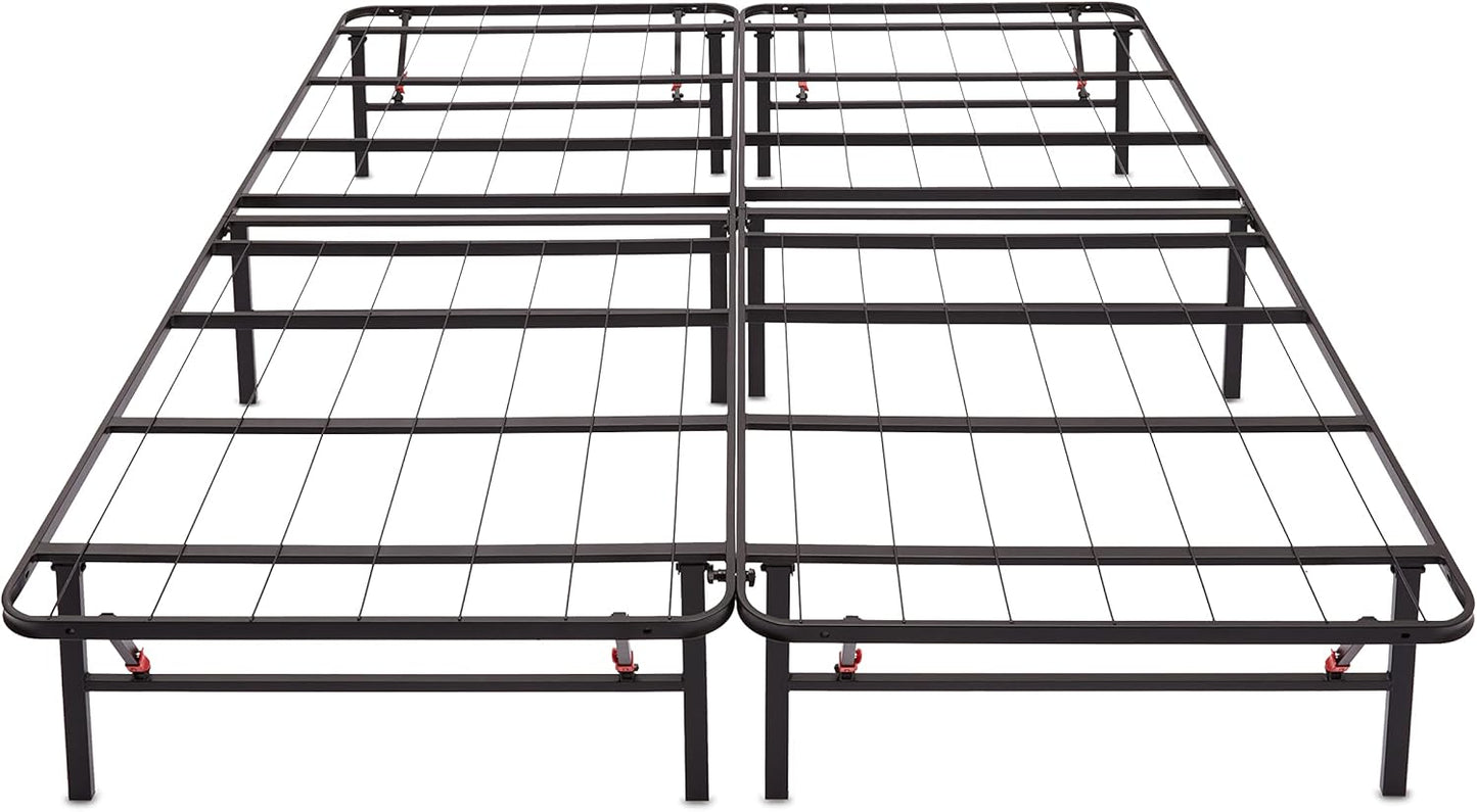 Amazon Basics Bed Frame with Storage, Foldable Metal Platform, Sturdy 