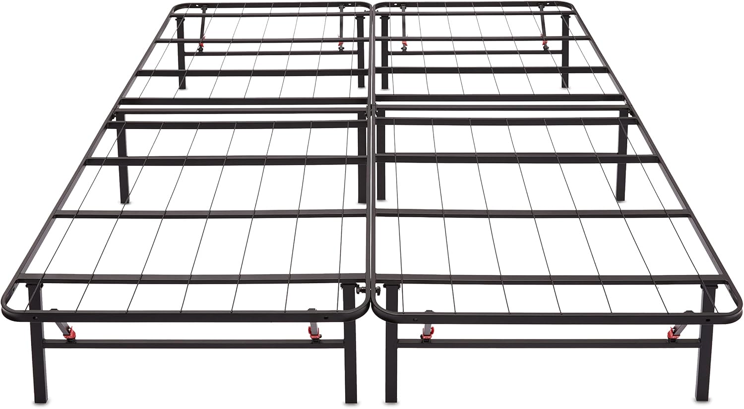 Amazon Basics Bed Frame with Storage, Foldable Metal Platform, Sturdy 