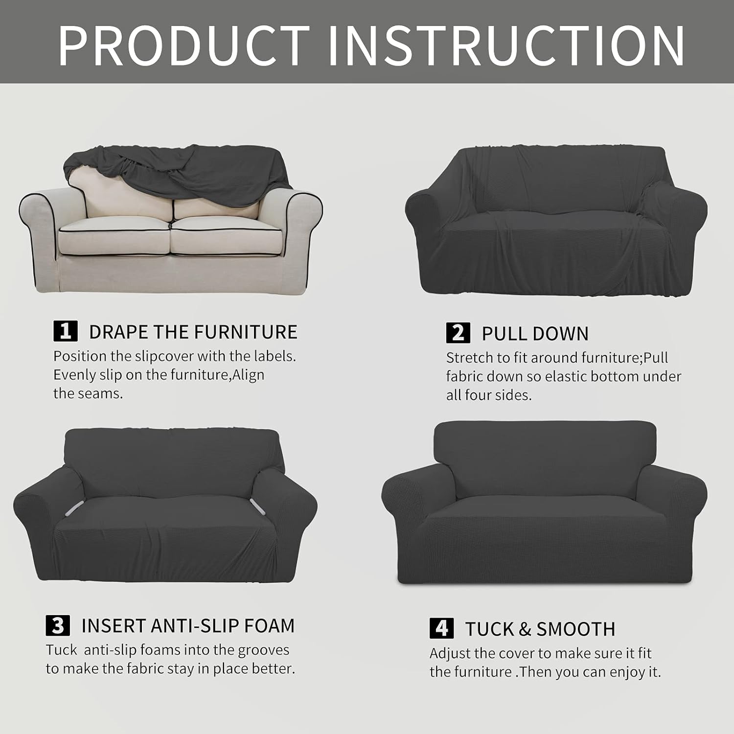 Easy-Going Stretch Sofa Slipcover 1-Piece Sofa Cover Furniture Protect