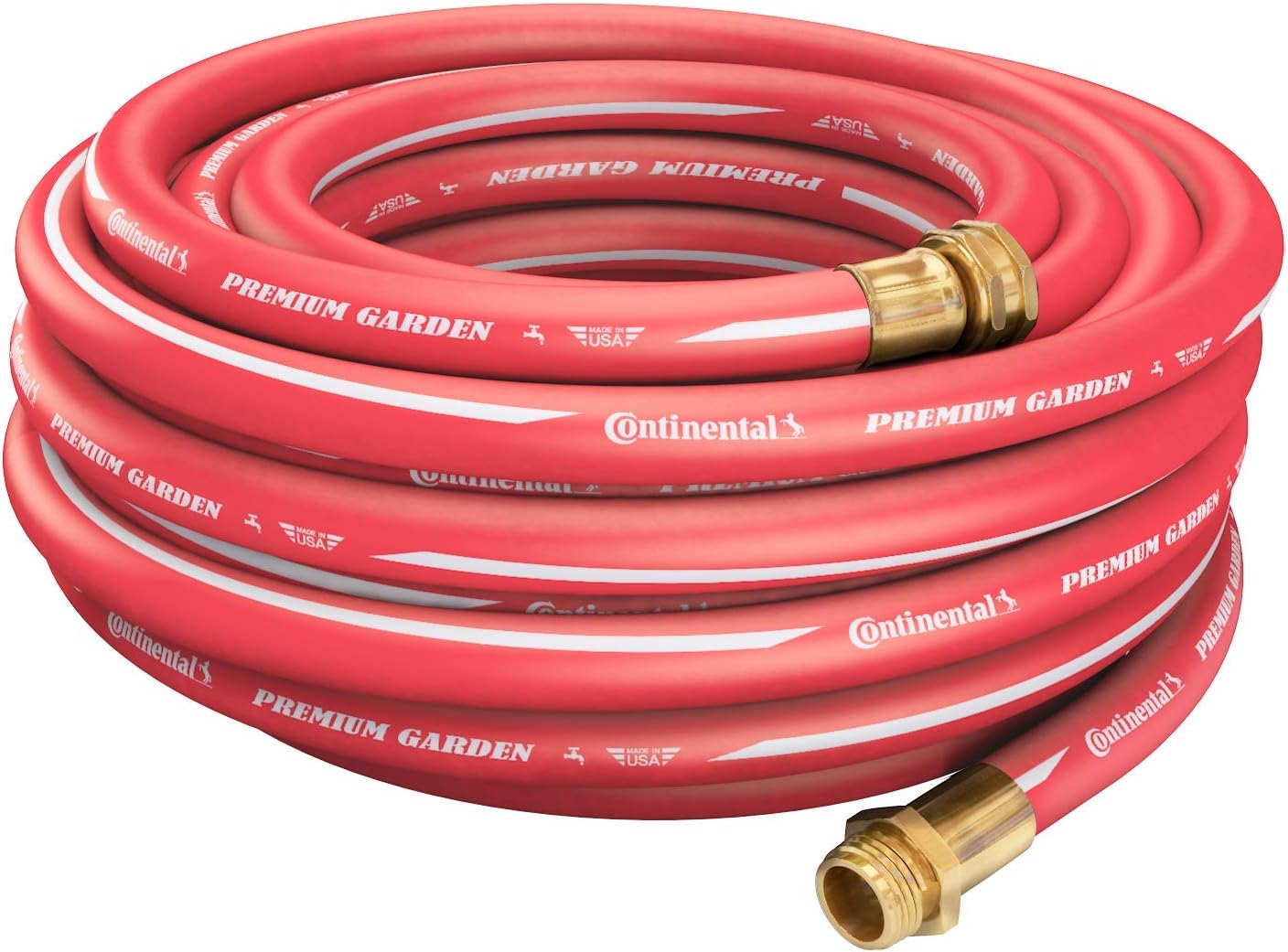 Continental Premium Garden Red Heavy Duty Hot Water Garden Hose, 5/8in
