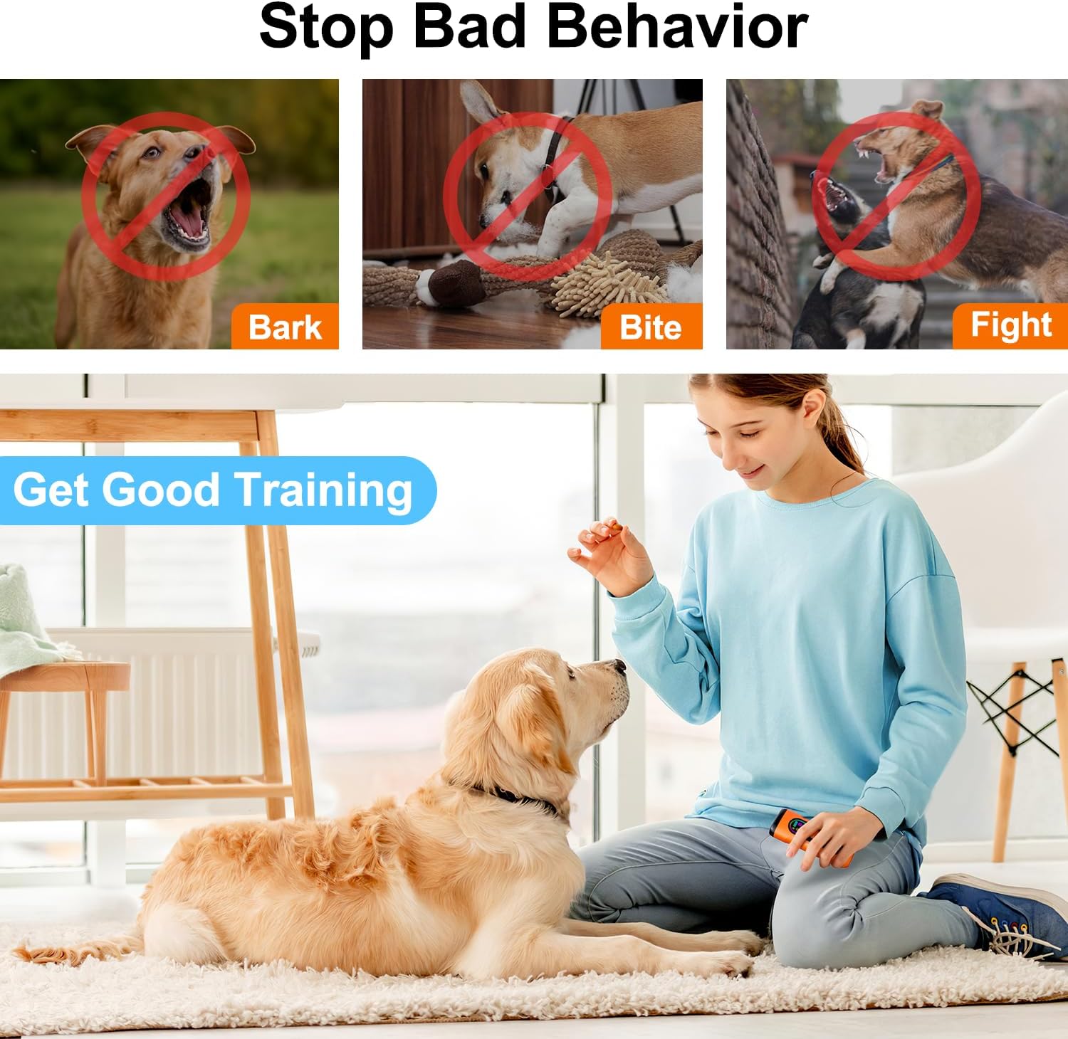 Dog Bark Deterrent Devices Anti Barking Device for Dogs Ultrasonic Bar