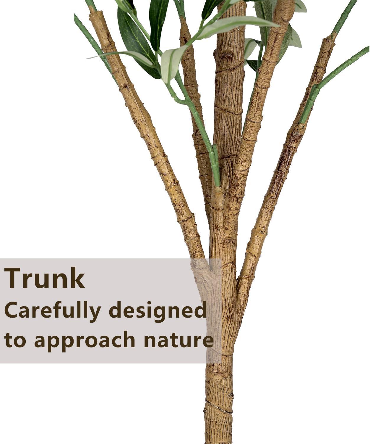 Artificial Olive Tree - Tall Indoor Faux Olive Tree with Planter & Basket, Realistic Fake Olive Tree with Fruits for Home Office Decor Living Room (7ft)
