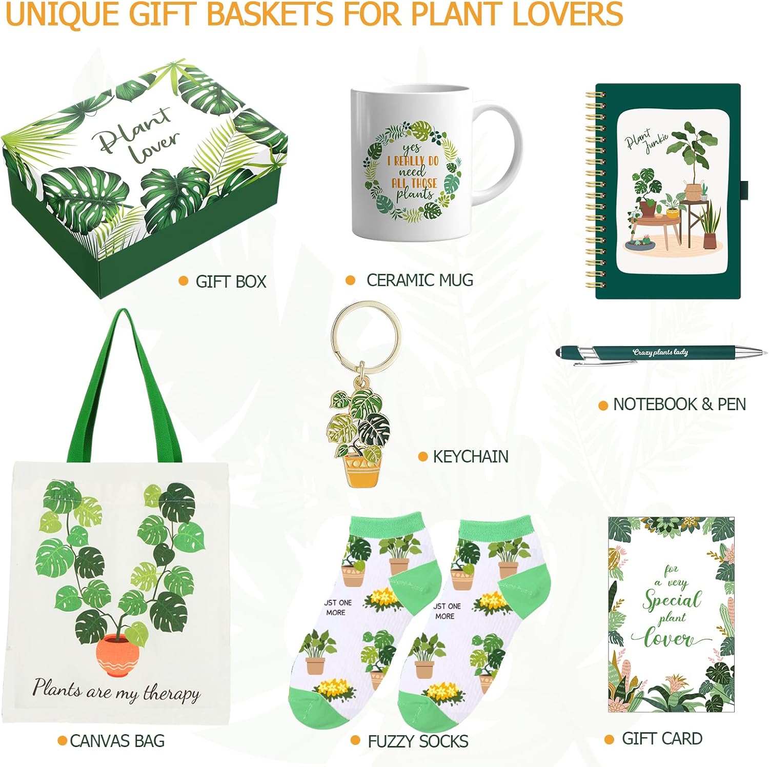 Pickmesh 8 Pcs Christmas Plant Lover Gifts for Women Gardener, Funny P