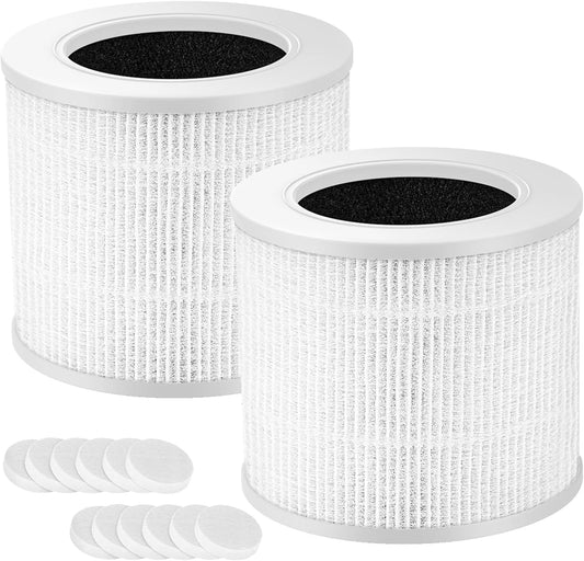 2 Pack Core Mini Filter H13 True HEPA Filters for LEVOIT Core Mini Cor