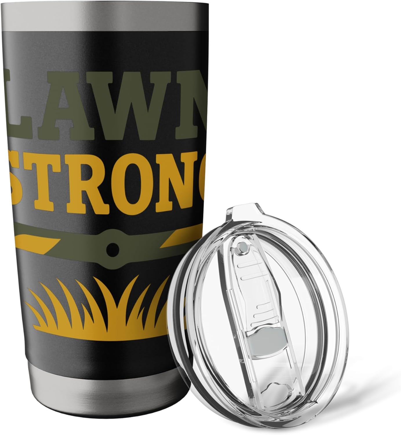 Landscaper Lawn Boss Outdoor Living Green Thumb Grass Crew Stainless Steel Insulated Tumbler