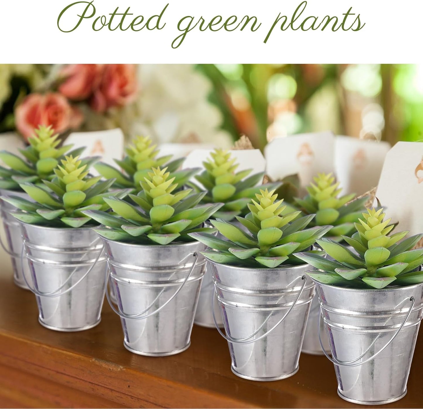 Sadnyy 24 Pcs 3.5in Small Metal Buckets with Handle, Mini Metal Pail Tin Galvanized Pail Container for Trick or Treat Flower Plant Craft Halloween Party Favors Garden Home Decoration (Silver)
