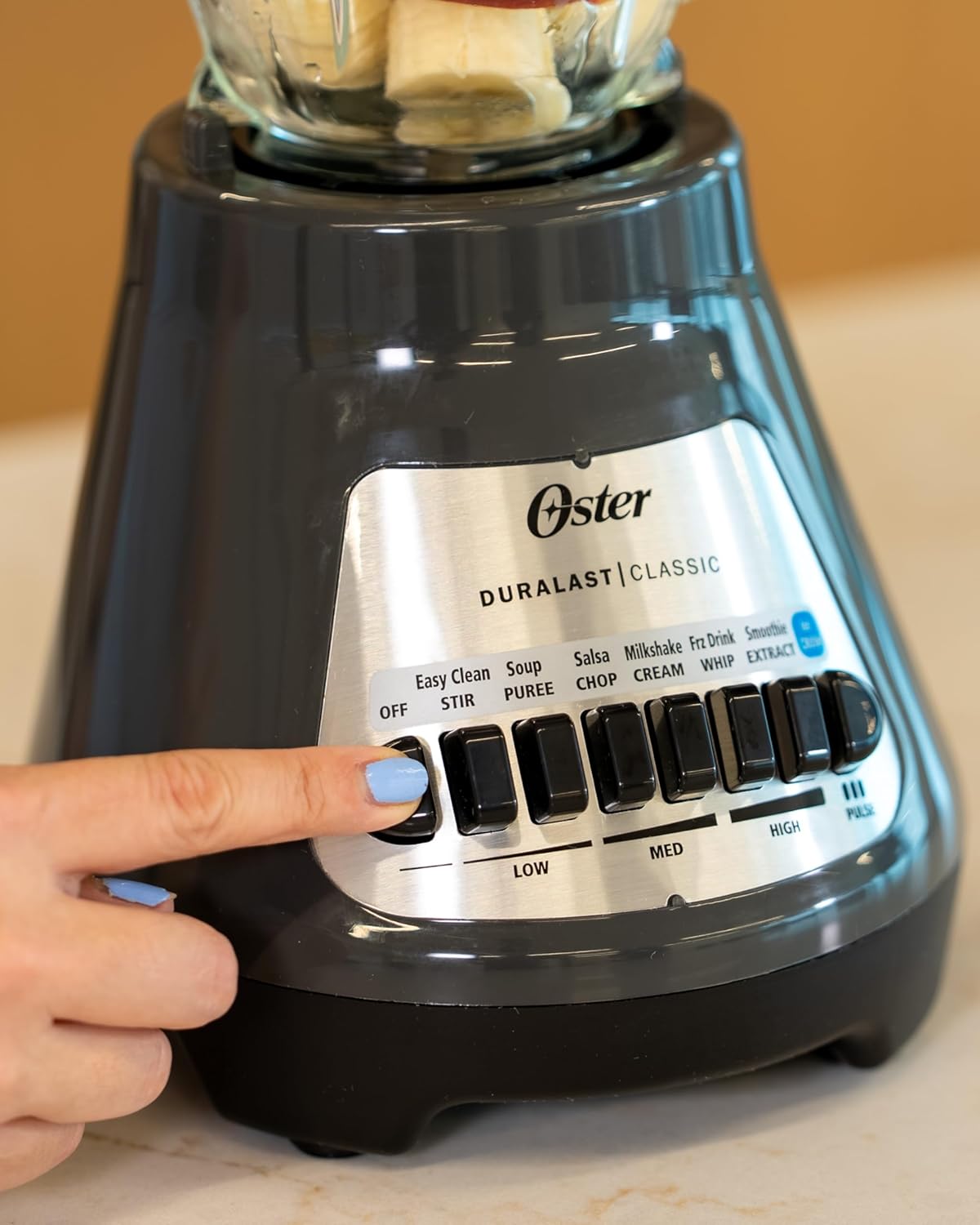 Oster® Classic Series 8-Speed Blender with 6-Cup Glass Jar, Gray