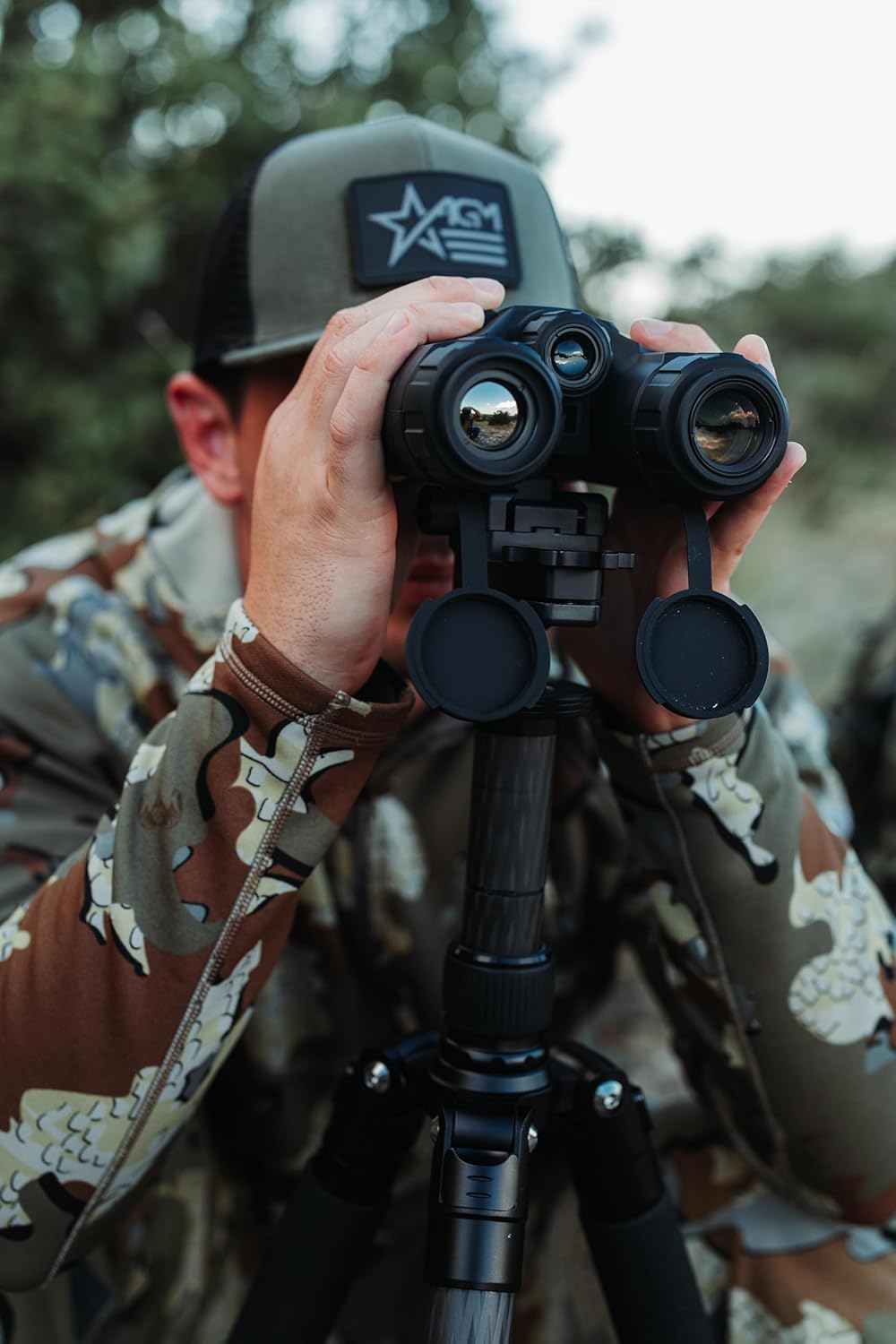 AGM Global Vision ObservIR LRF Dual-Spectrum Thermal & Digital Day/Night Vision Binoculars with Built-in Laser Range Finder, 4K Optical Channel, IR Illuminator, LRF, GPS, WiFi, 64GB Storage